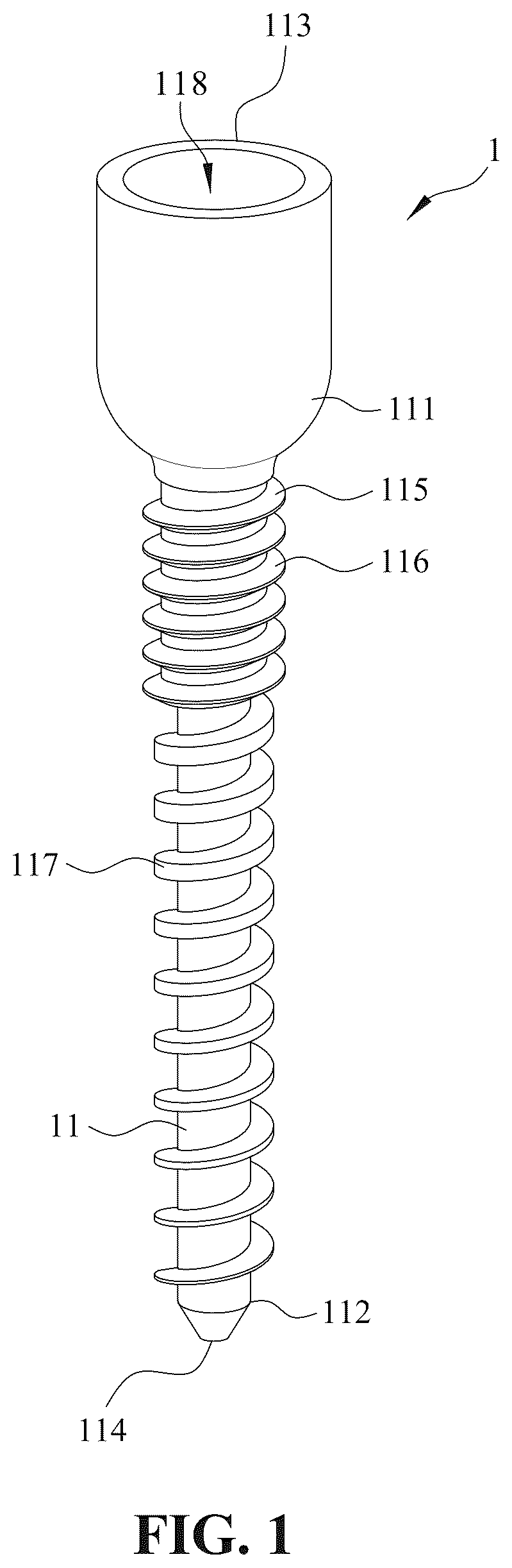 Patent US12396759 — Minimally invasive and endoscopic spinal fixation device — Figure 1