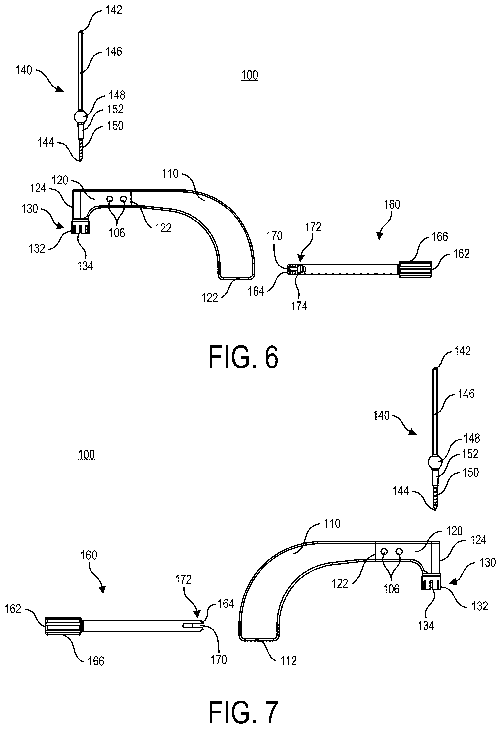 Patent US12396768 Figure 6 – Intramedullary nail alignment guides, fixation guides, devices, systems, and methods of use