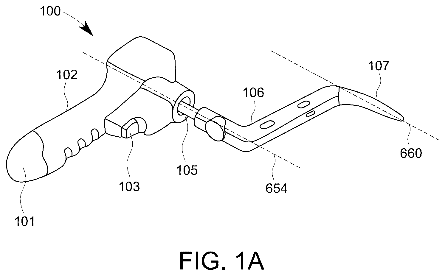 Patent US12396776 Figure 1 – Orthopedic surgery systems and devices for impacting implements in bones