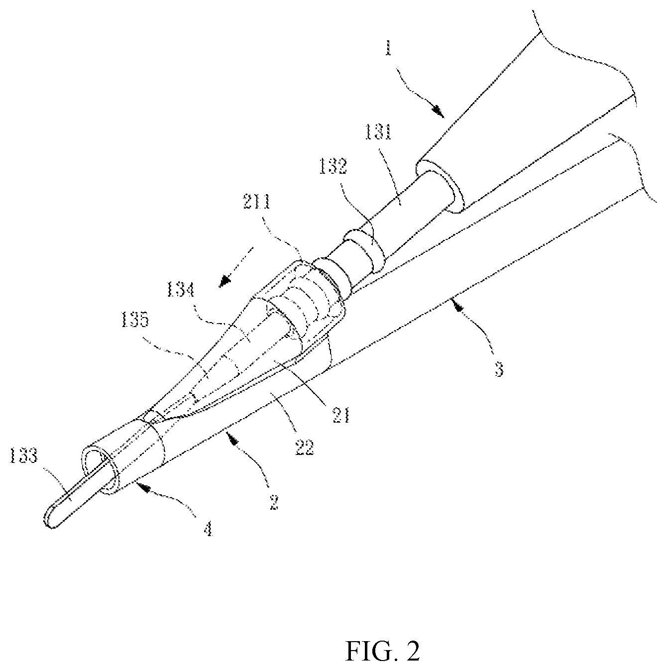 Patent US12396781 Figure 2 – Electrosurgical pencil integrating module and an electrosurgical device possessing module thereof