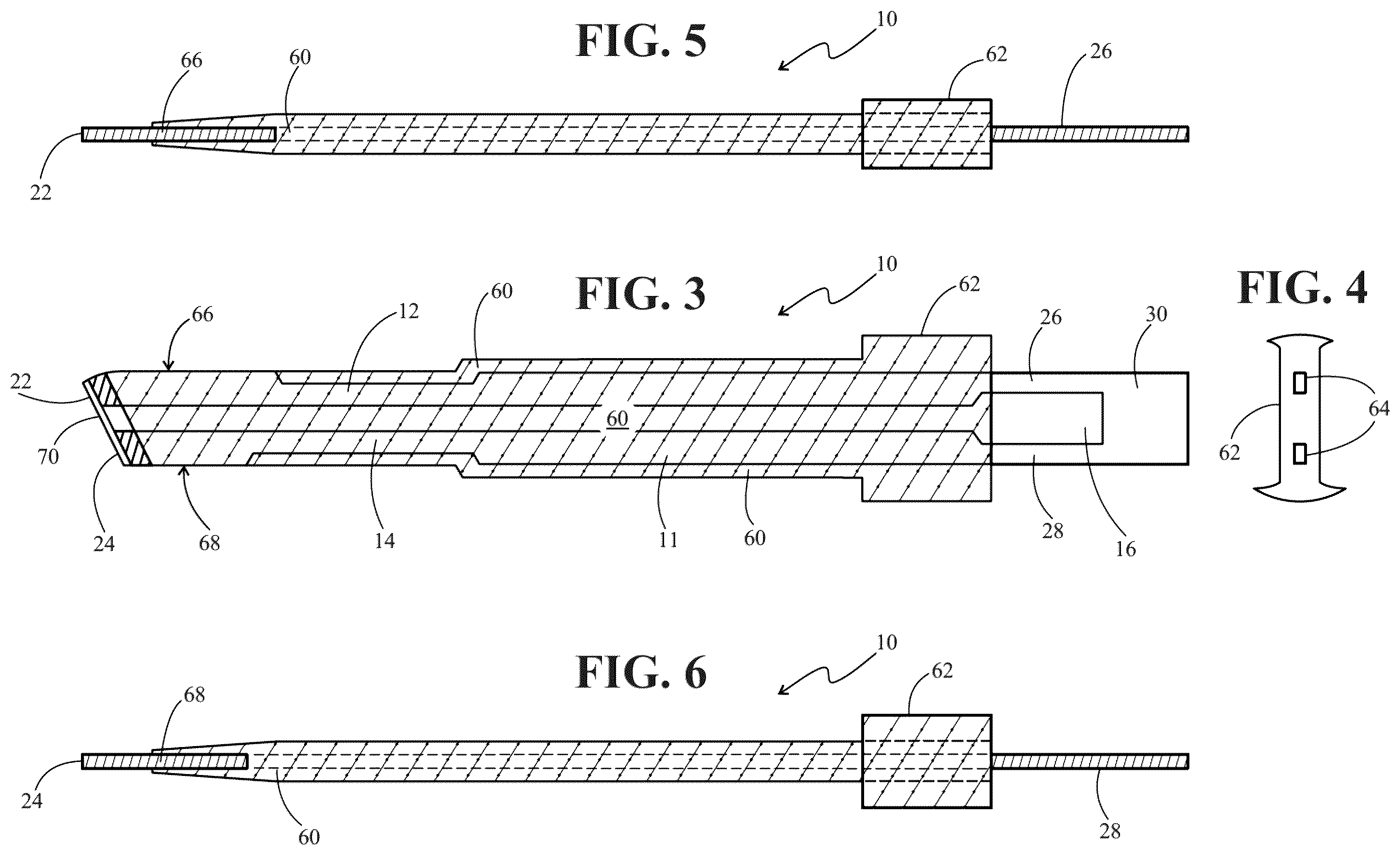 Patent US12396782 Figure 3 – Ultrapolar electrosurgery blade and ultrapolar electrosurgery blade assembly and method for making same