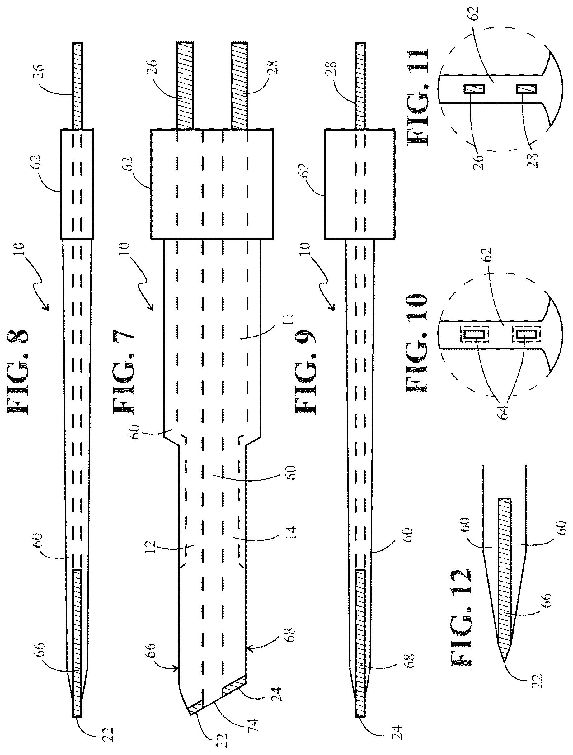 Patent US12396782 Figure 4 – Ultrapolar electrosurgery blade and ultrapolar electrosurgery blade assembly and method for making same