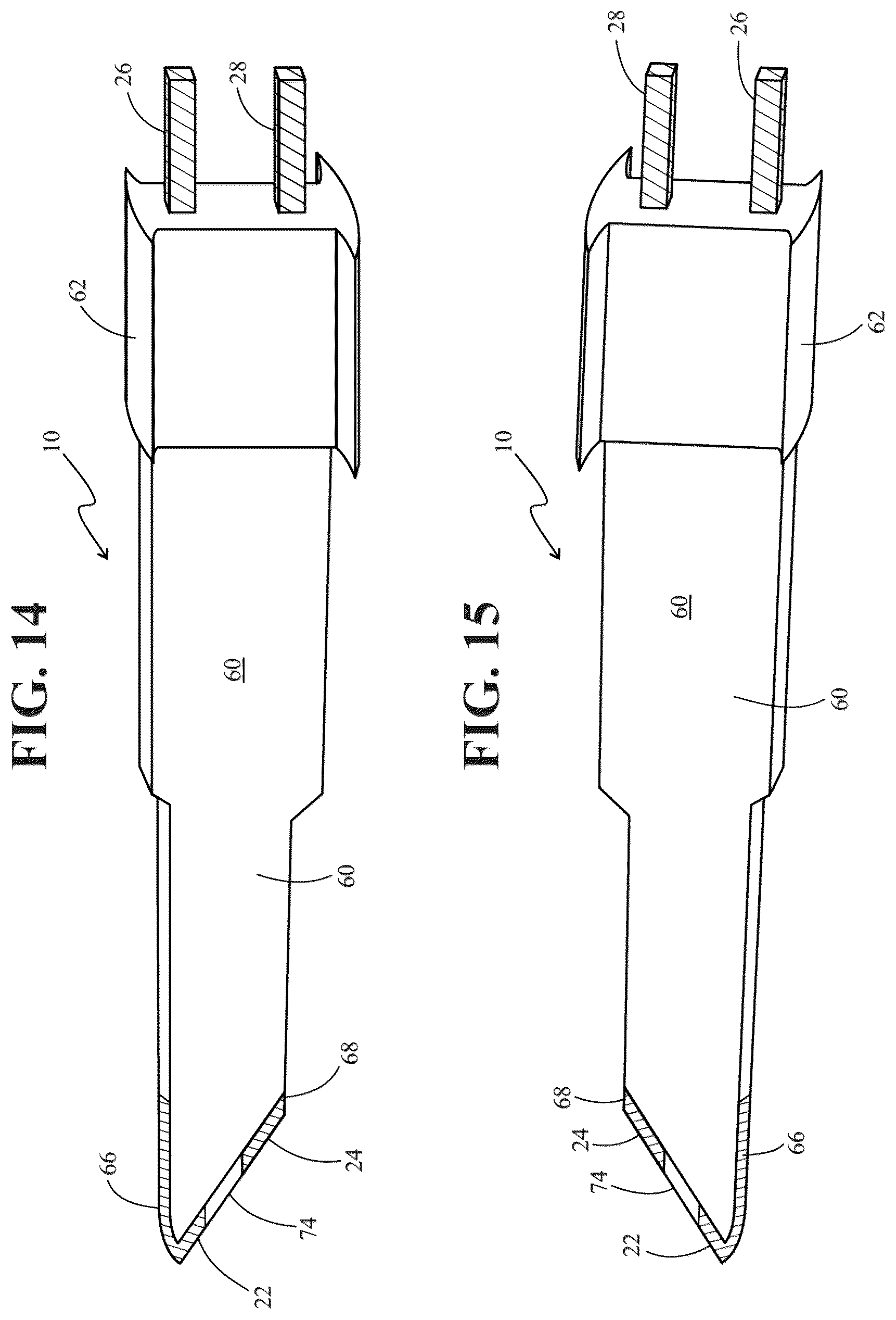 Patent US12396782 Figure 6 – Ultrapolar electrosurgery blade and ultrapolar electrosurgery blade assembly and method for making same