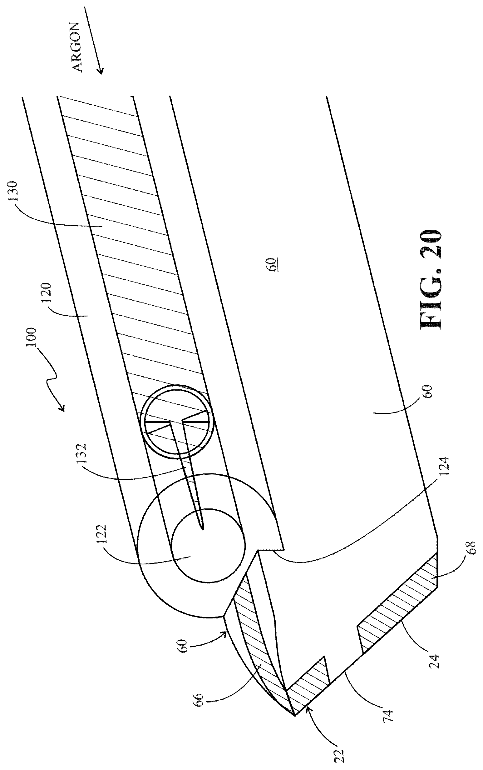 Patent US12396782 Figure 8 – Ultrapolar electrosurgery blade and ultrapolar electrosurgery blade assembly and method for making same