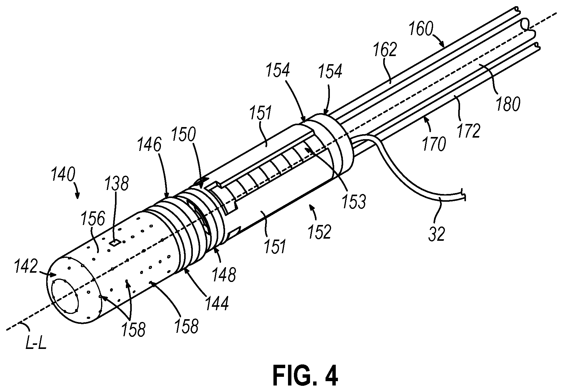 Patent US12396787 Figure 4 – Catheter with integrated thin-film microsensors