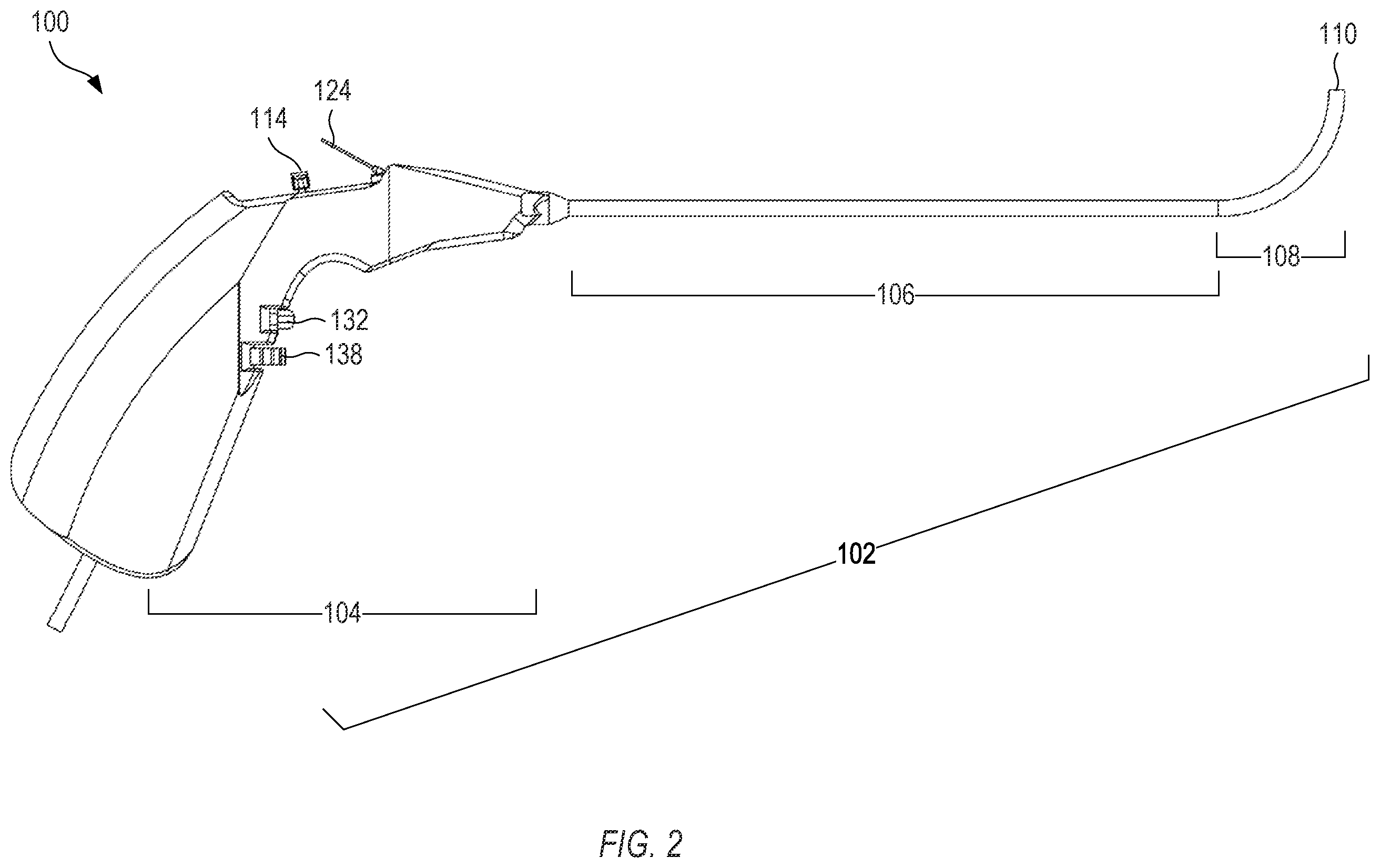 Patent US12396792 Figure 2 – Nephroscope with flexible and articulatable distal portion