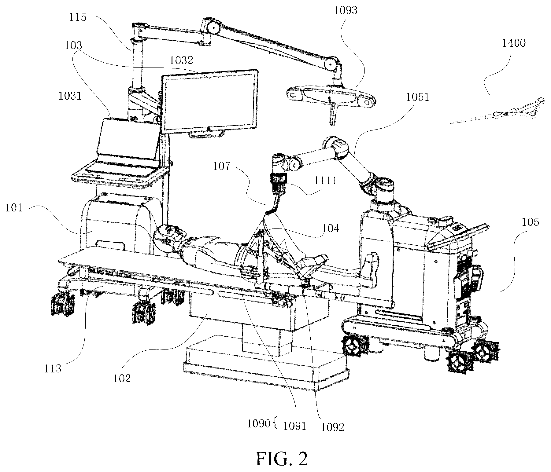 Patent US12396794 Figure 2 – Total knee arthroplasty robot auxiliary system, control method and electronic device