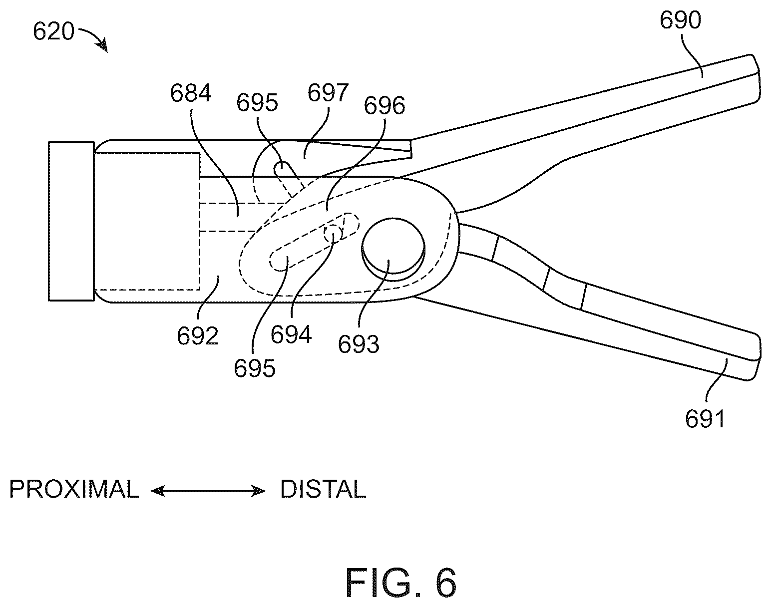 Patent US12396817 Figure 6 – Force transmission mechanism for surgical instrument, and related devices, systems, and methods