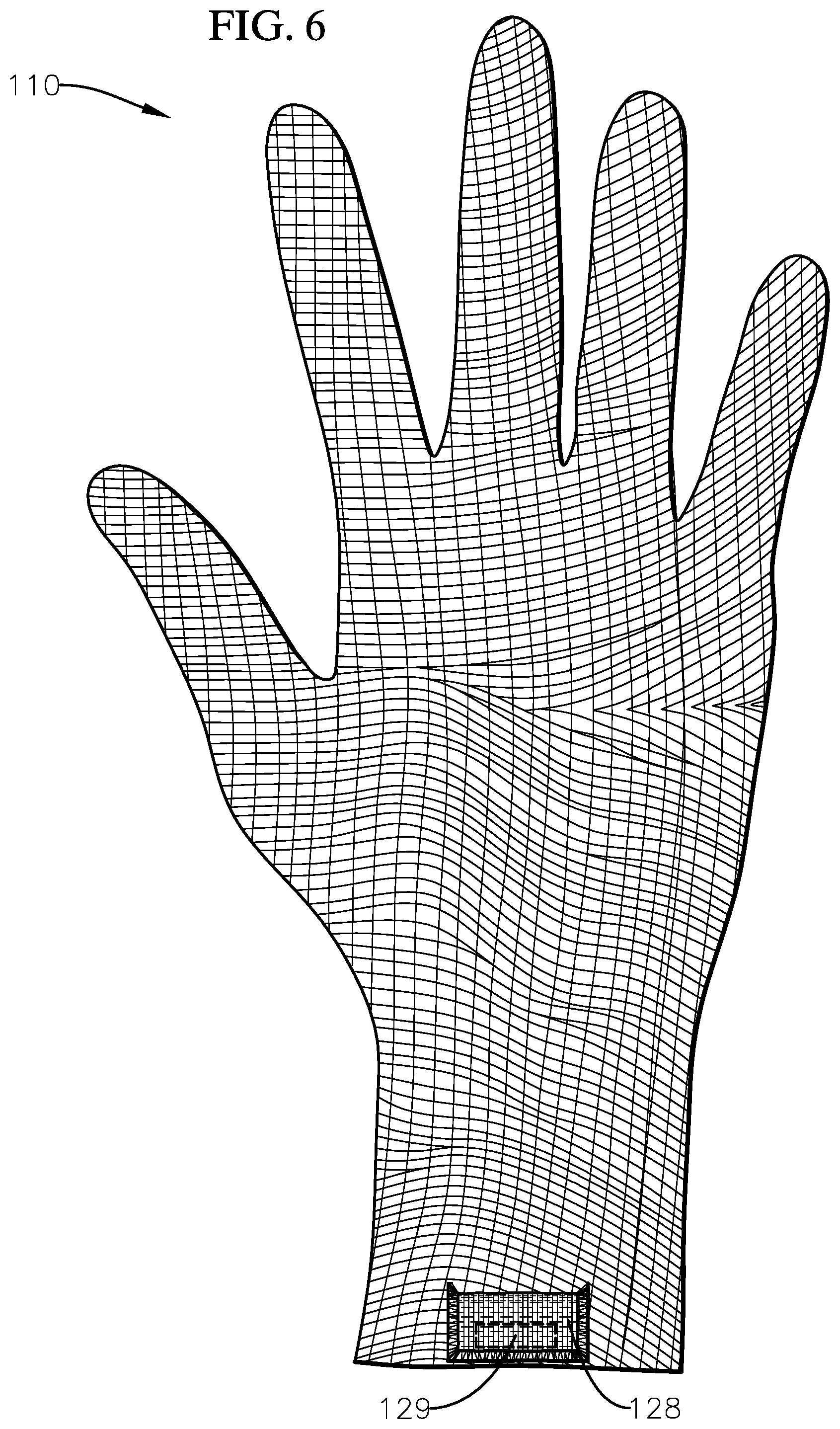 Patent US12396818 Figure 6 – Friction creating surgical glove