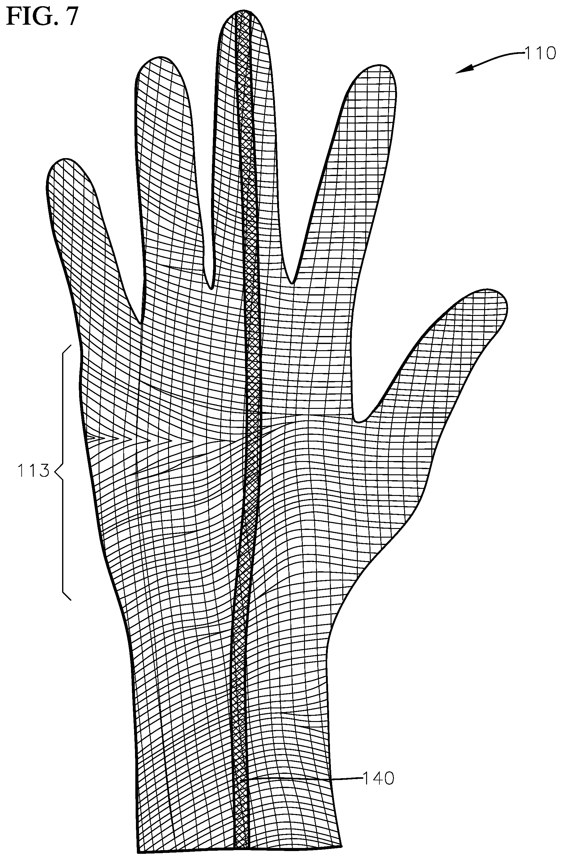 Patent US12396818 Figure 7 – Friction creating surgical glove