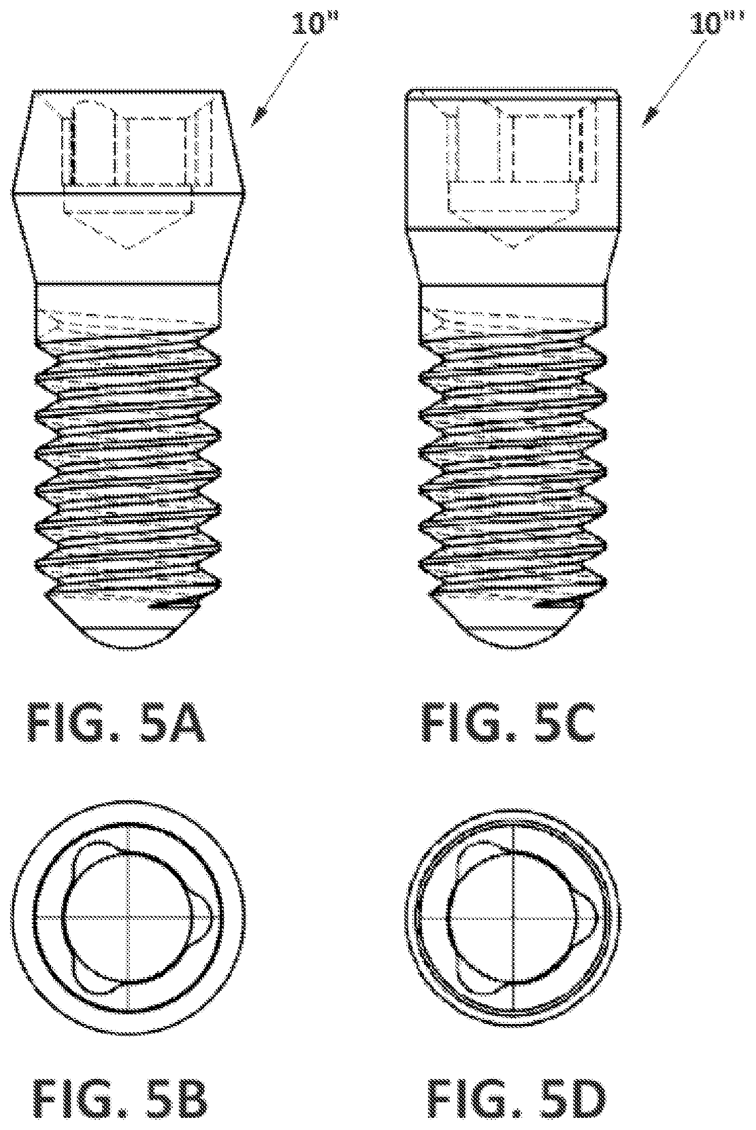 Patent US12396827 Figure 5 – Prosthetic dental screw implant, tightening tool and coupling system between the two