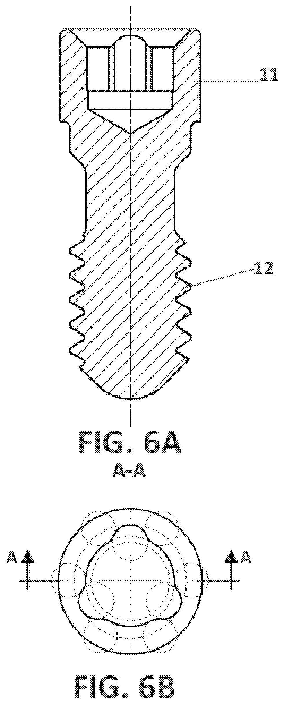 Patent US12396827 Figure 6 – Prosthetic dental screw implant, tightening tool and coupling system between the two