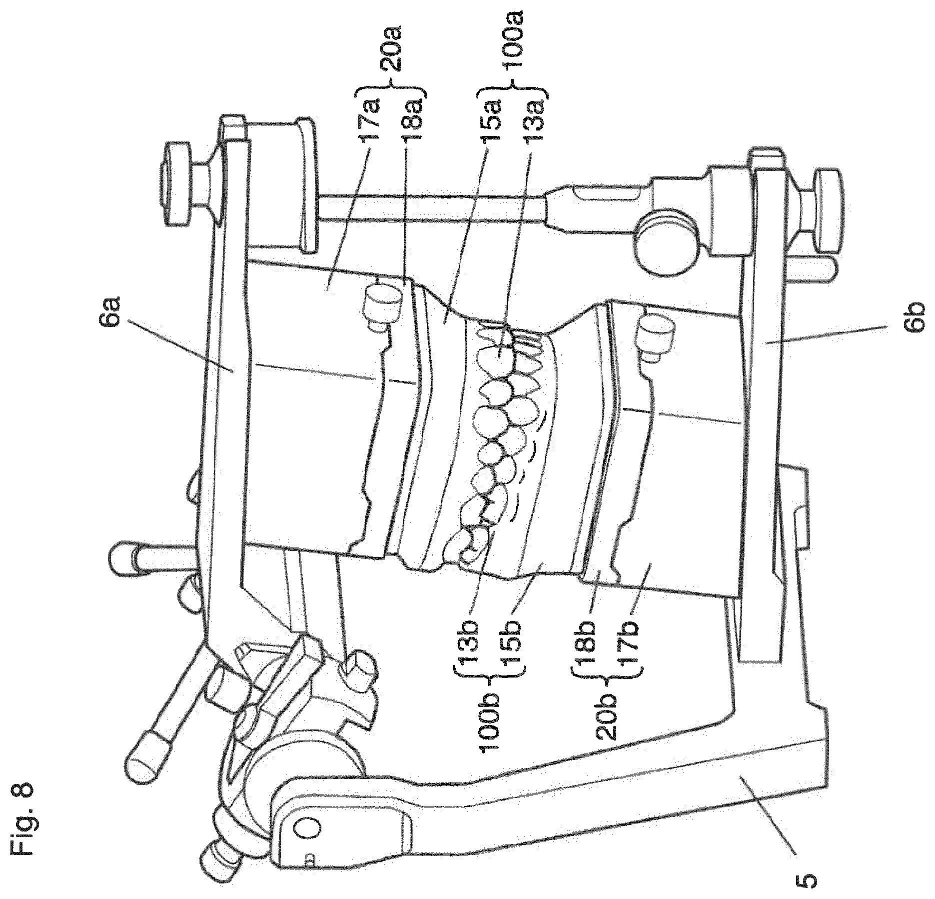 Patent US12396828 Figure 8 – Method for providing a 3D-print data set of a dental model structure, computer program product, dental model structure, mounting plate and dental model system