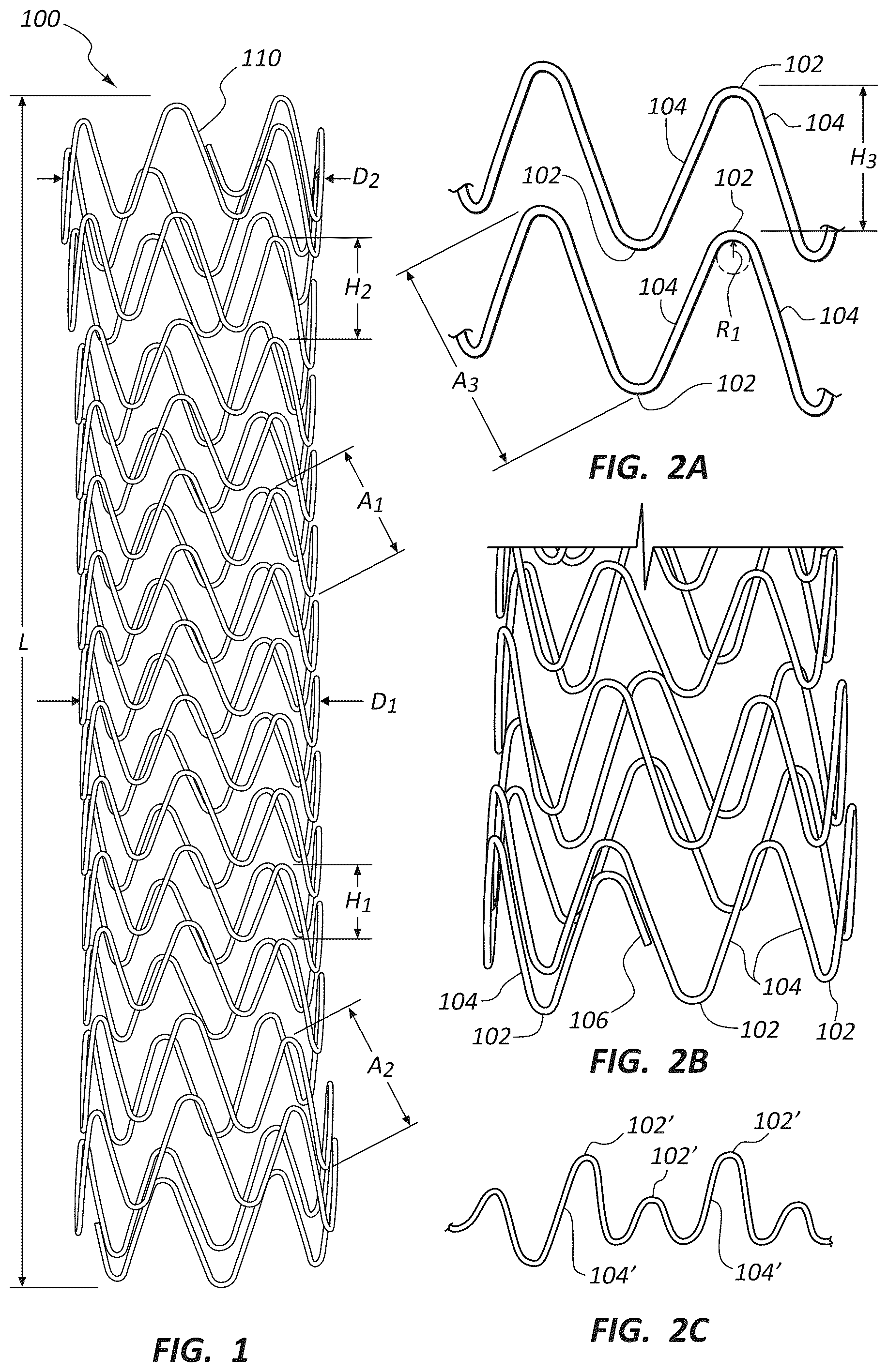 Patent US12396837 Figure 1 – Electrospun PTFE coated stent and method of use