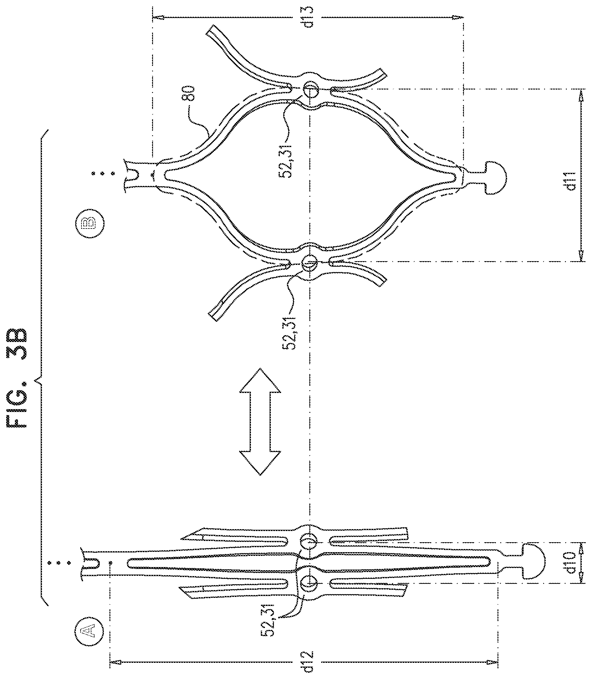 Patent US12396851 Figure 7 – Prosthetic valve with arms and flanges