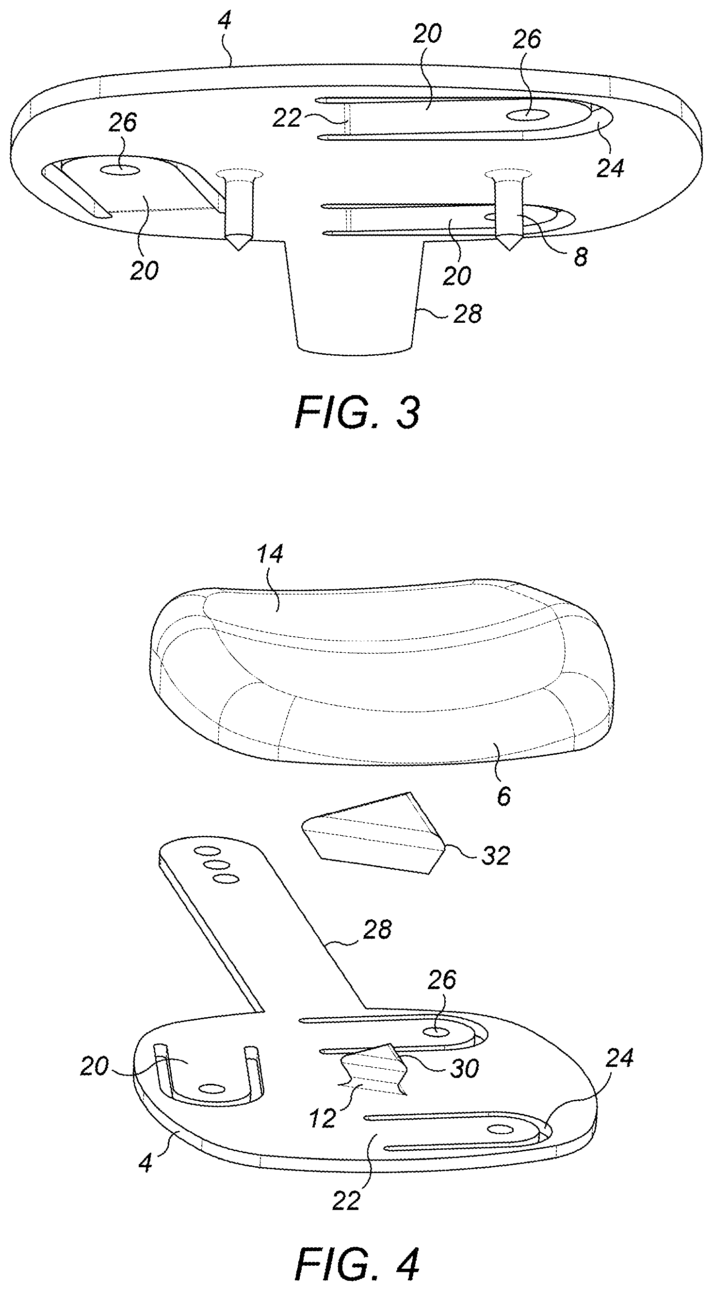 Patent US12396859 Figure 2 – Trial patella component kit