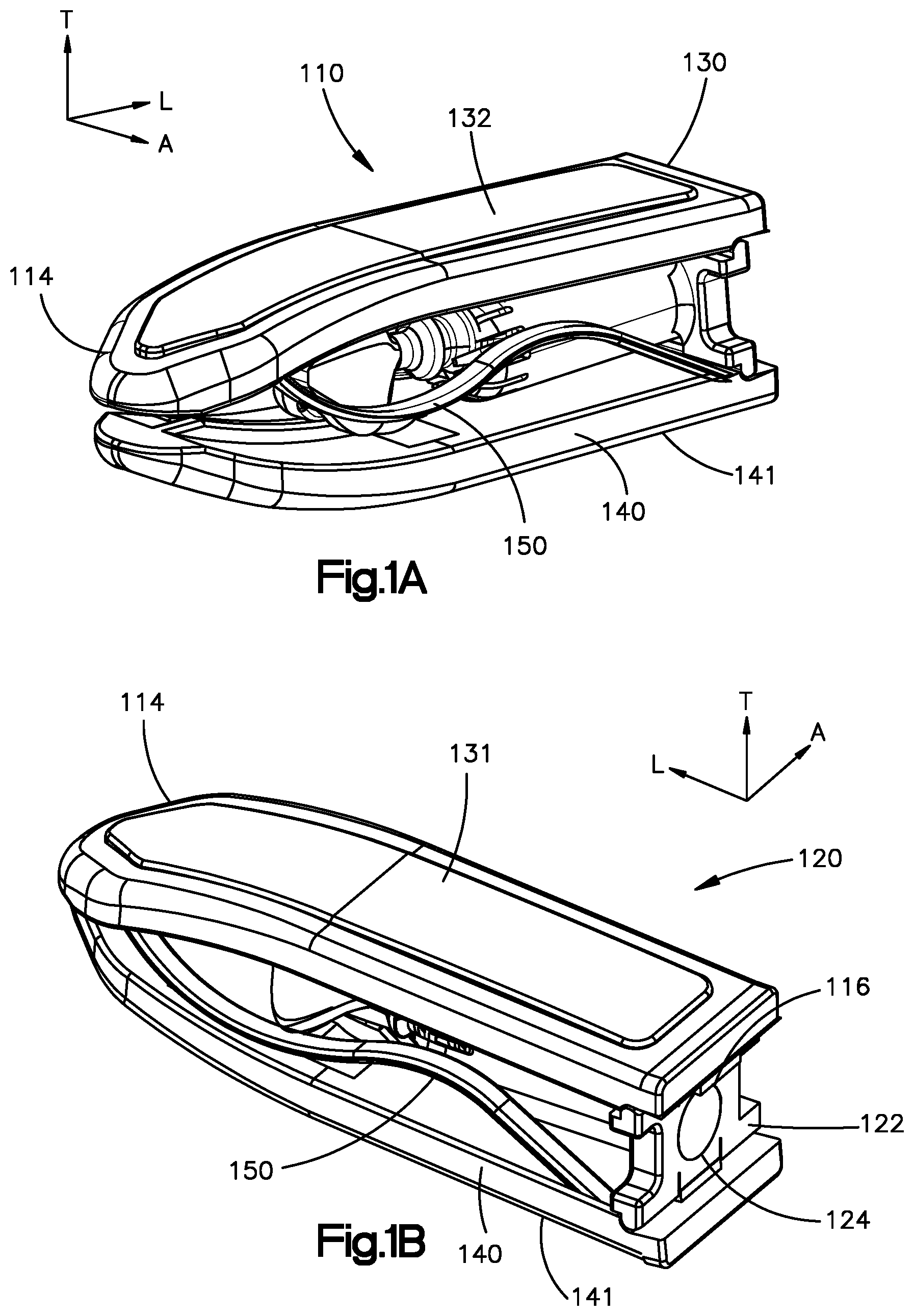 Patent US12396865 Figure 1 – Angularly adjustable intervertebral cages with integrated ratchet assembly