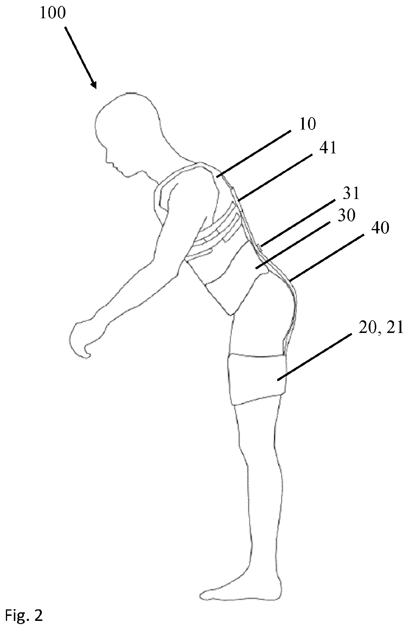 Patent US12396875 Figure 2 – Body support device, the use of it and a method of handling loads