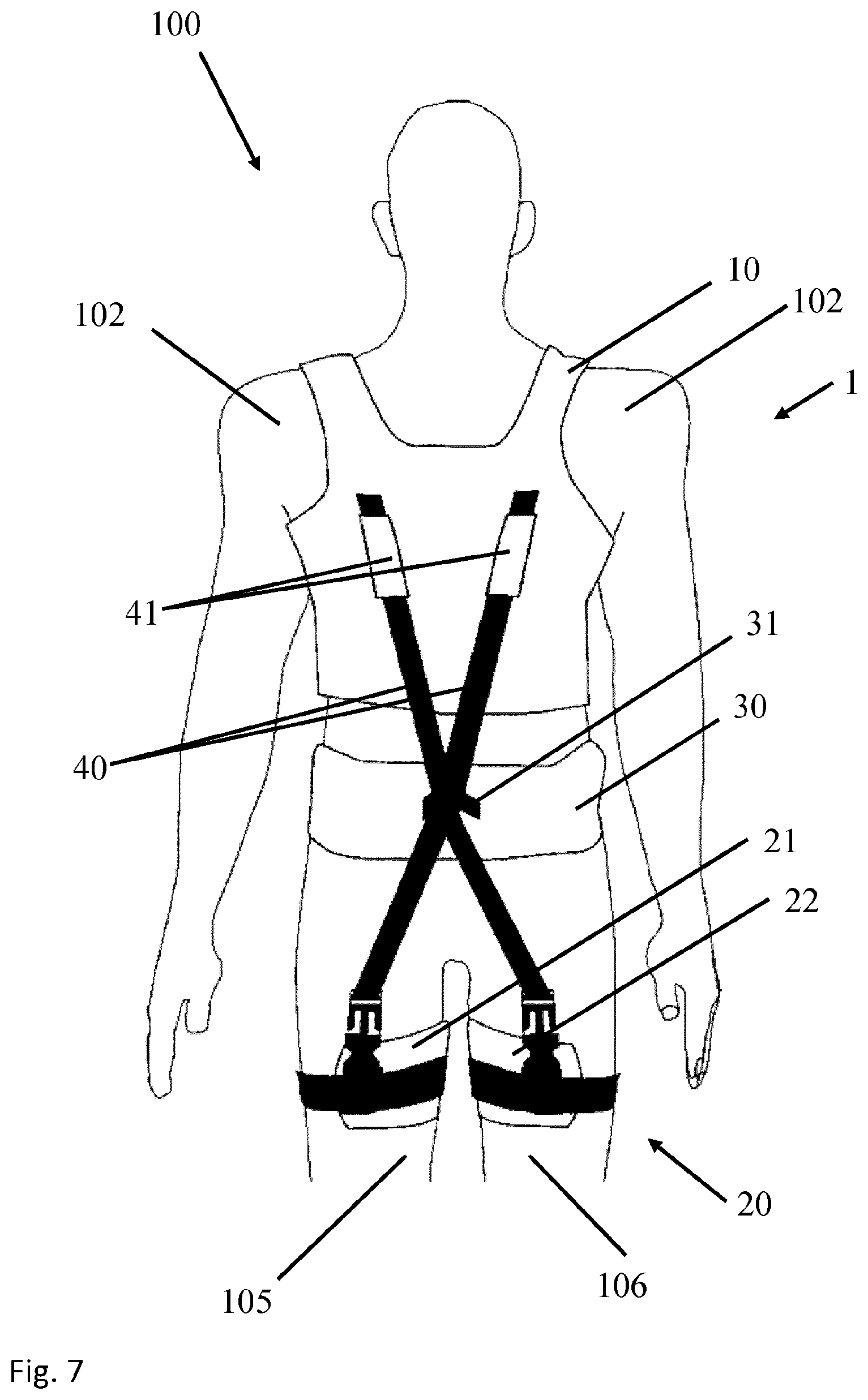 Patent US12396875 Figure 7 – Body support device, the use of it and a method of handling loads