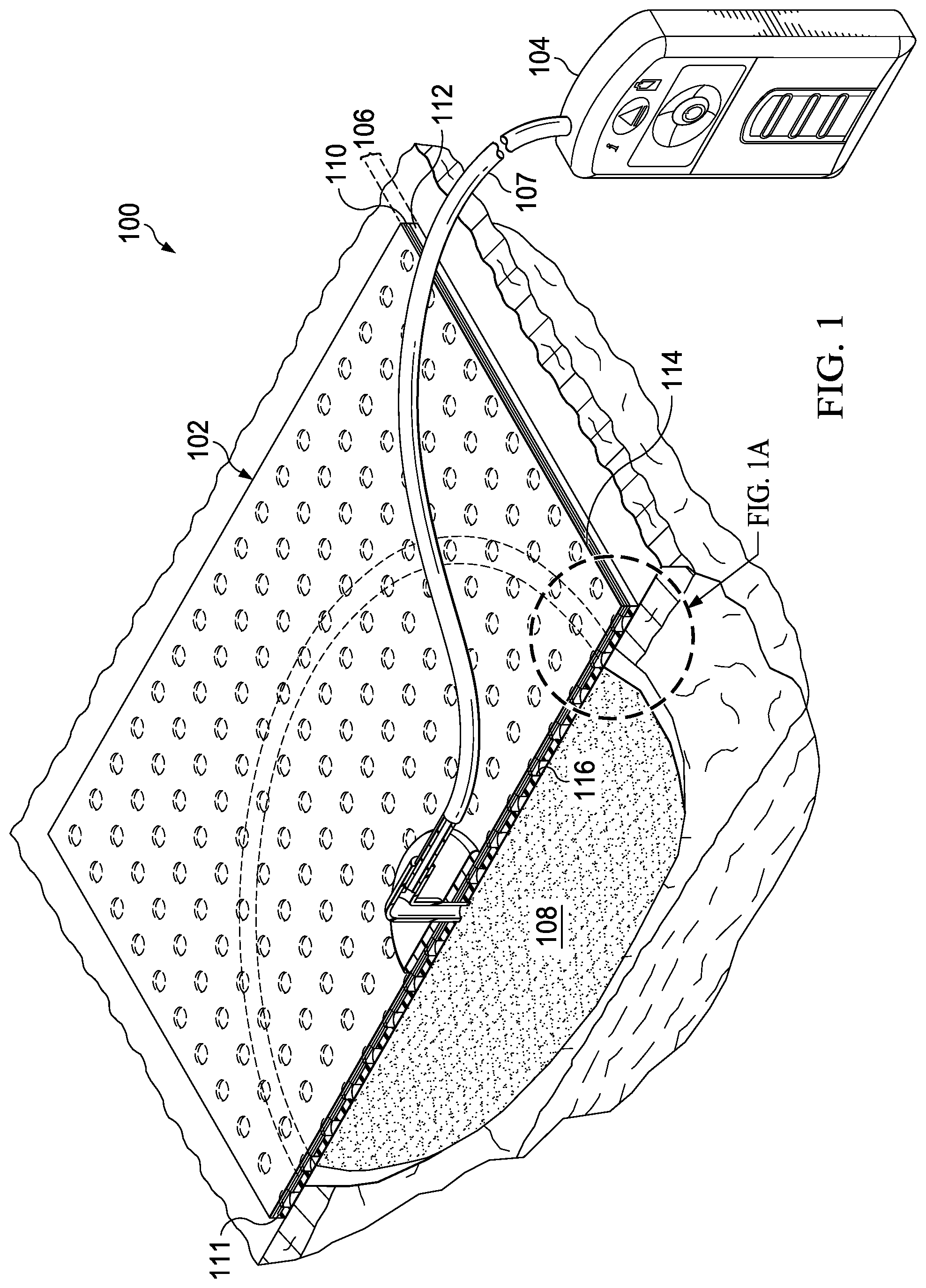 Patent US12396894 — Hybrid silicone and acrylic adhesive cover for use with wound treatment — Figure 1