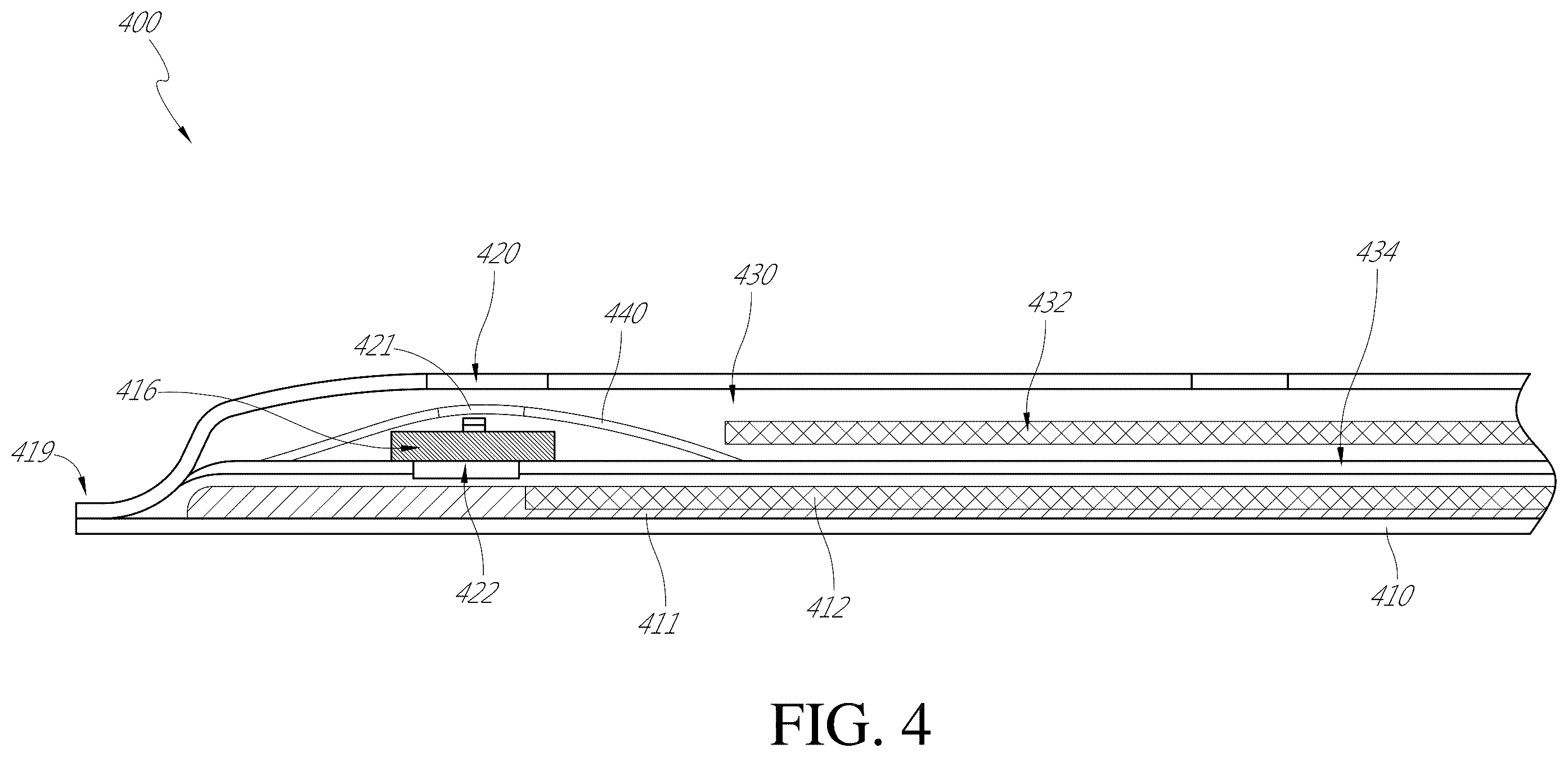 Patent US12396895 Figure 4 – Wound treatment apparatuses and methods with negative pressure source integrated into wound dressing