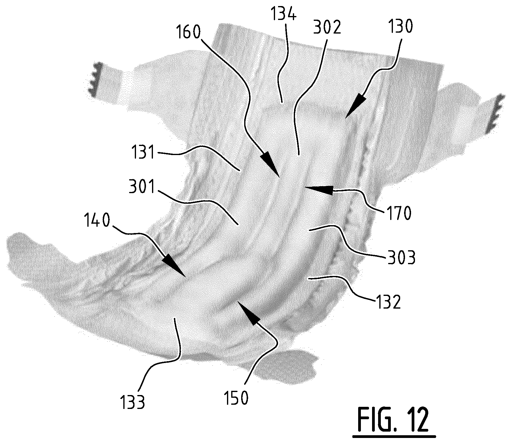 Patent US12396897 Figure 18 – Absorbent article with channels and method for manufacturing thereof