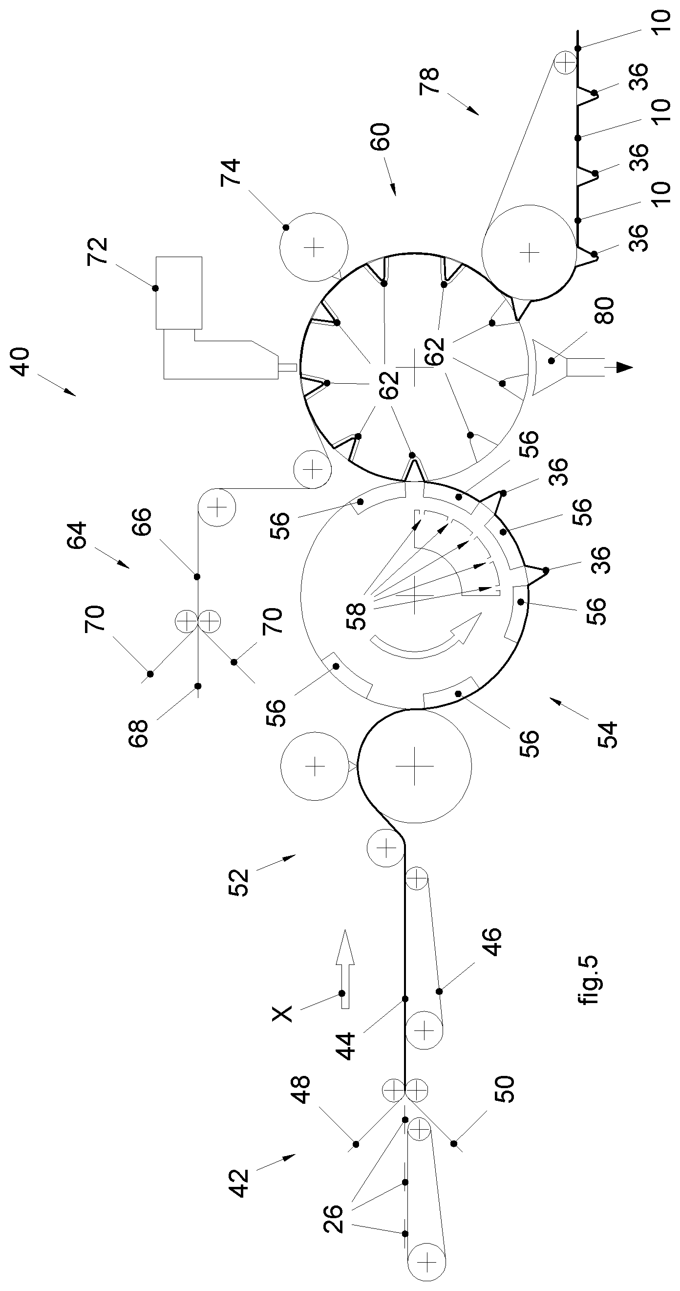 Patent US12396898 Figure 3 – Method and apparatus for producing absorbent sanitary articles and relative absorbent sanitary product