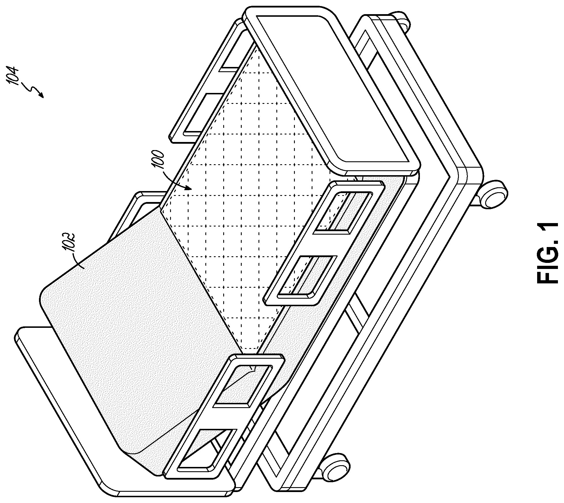 Patent US12396900 Figure 1 – Reusable pad