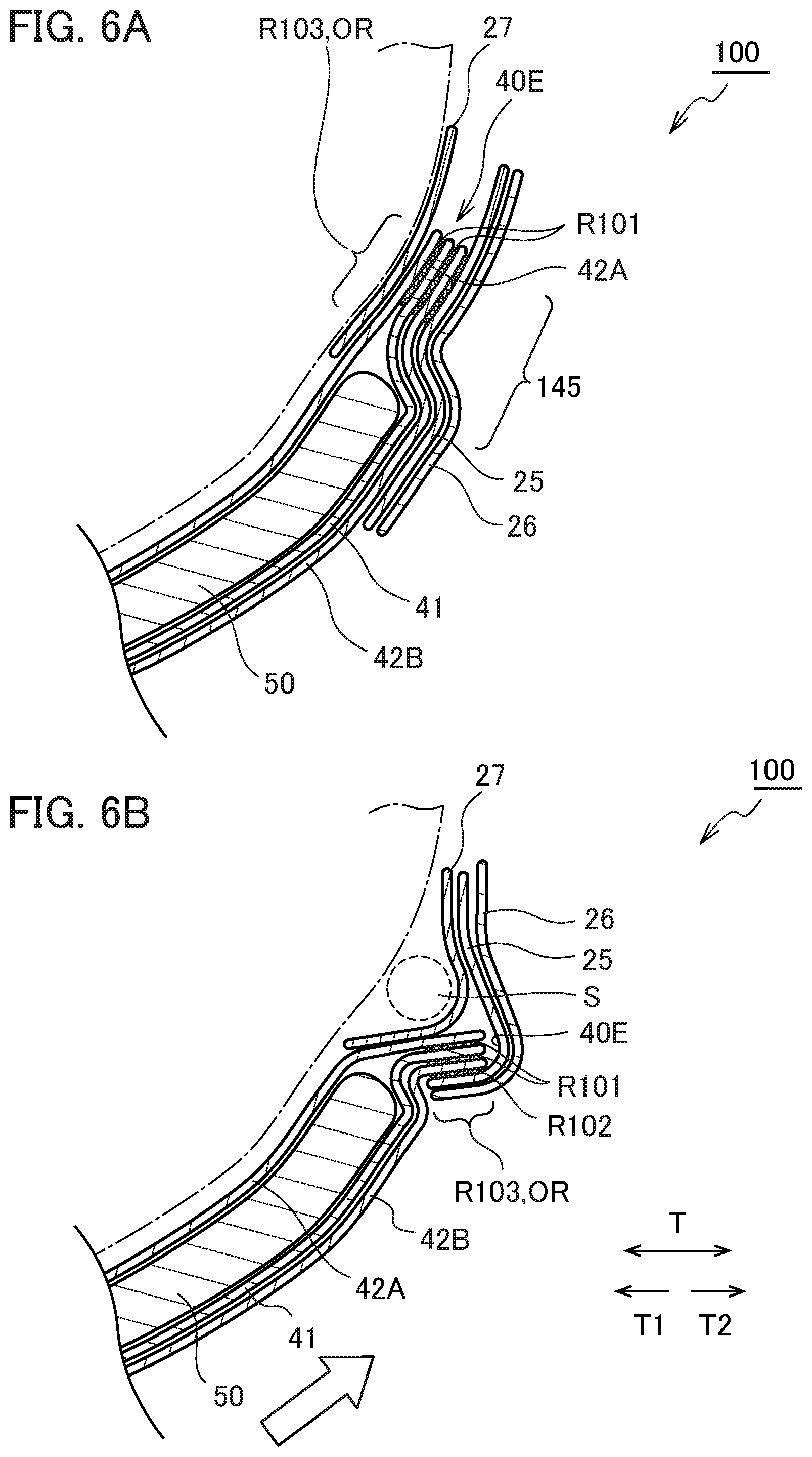 Patent US12396902 Figure 6 – Absorbent article including absorbent body and front exterior body disposed in front waistline region on non-skin surface side of absorbent body