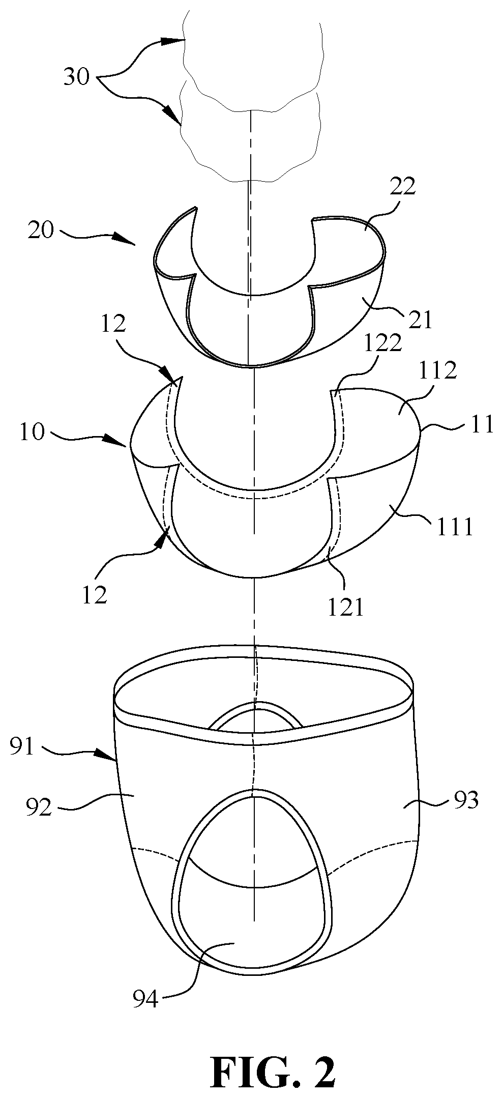 Patent US12396903 Figure 2 – Anti-stain absorption pad for underpants and underpants comprising the same