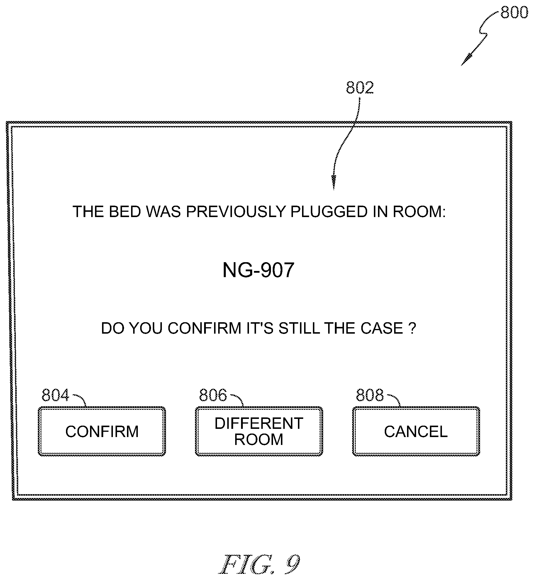 Patent US12396907 Figure 12 – Bed interface for manual location