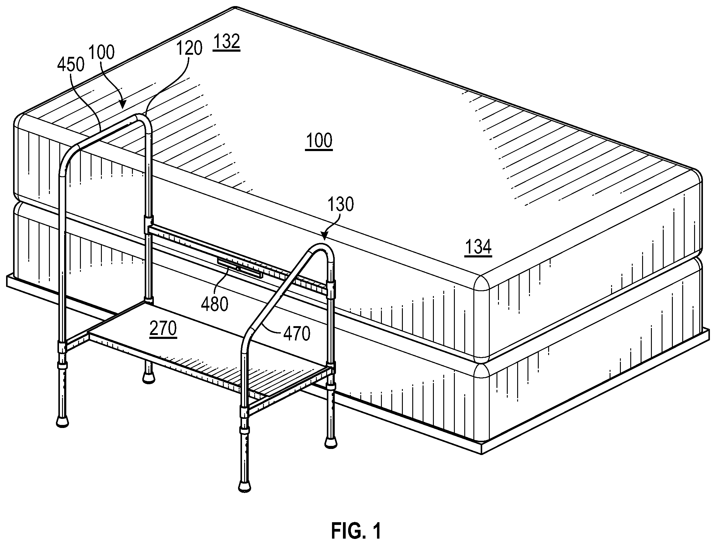 Patent US12396908 Figure 1 – Step stool and method of use