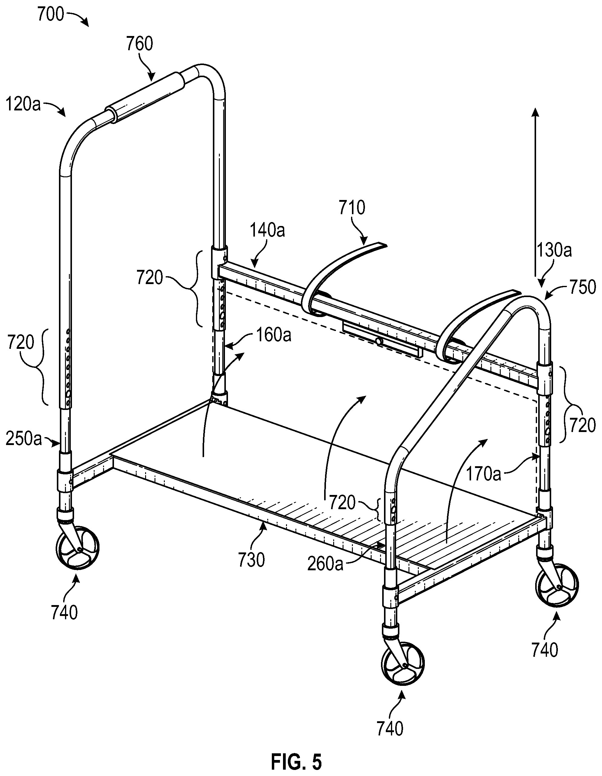 Patent US12396908 Figure 5 – Step stool and method of use