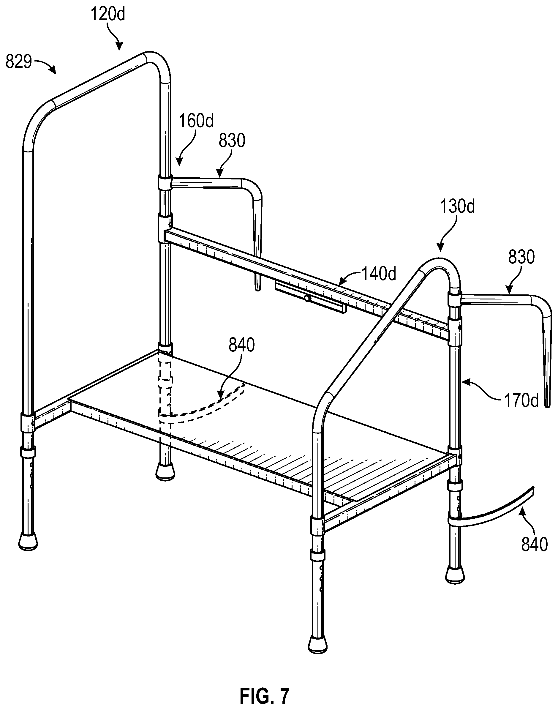 Patent US12396908 Figure 8 – Step stool and method of use
