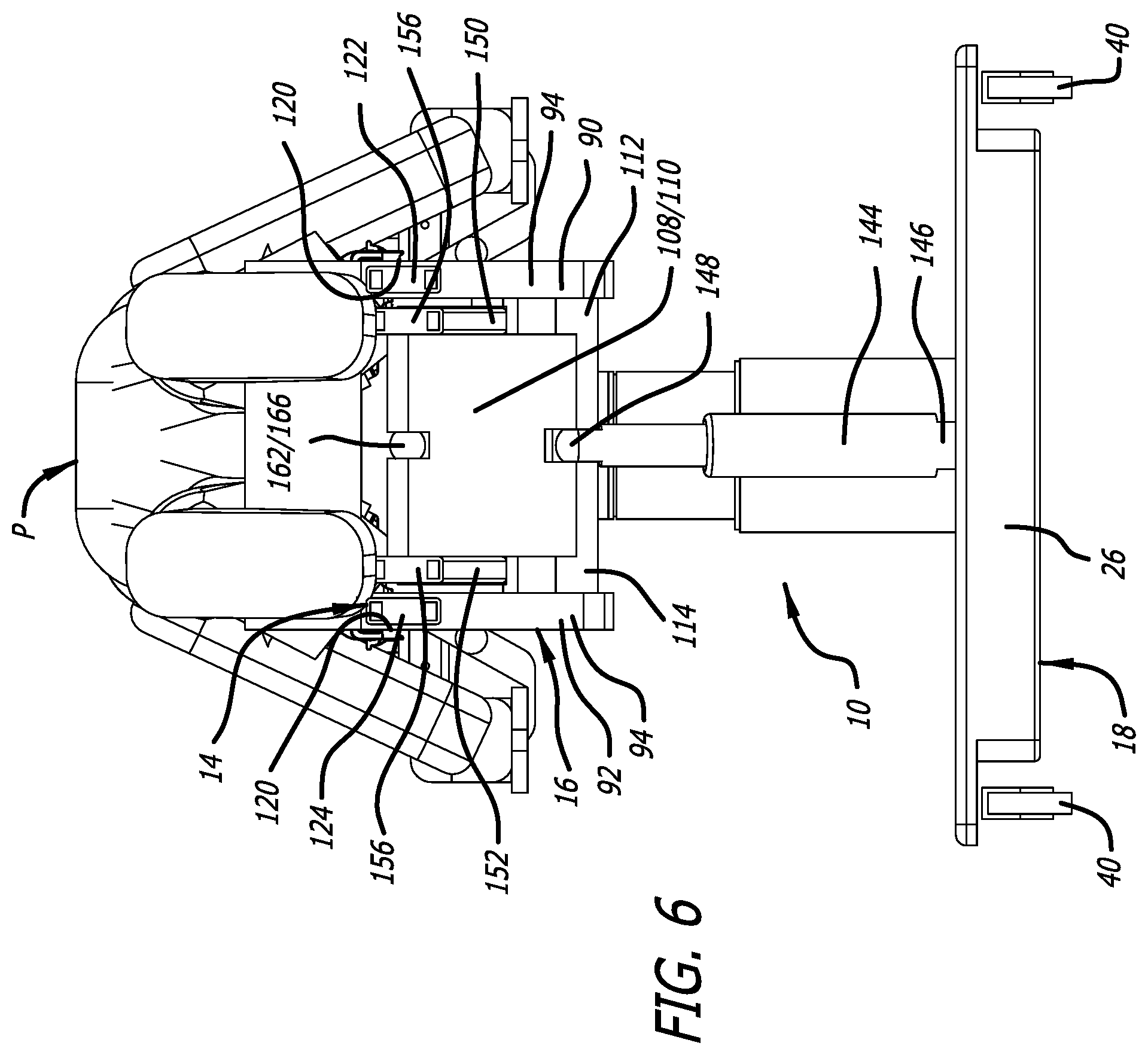 Patent US12396909 Figure 6 – Surgical platform system