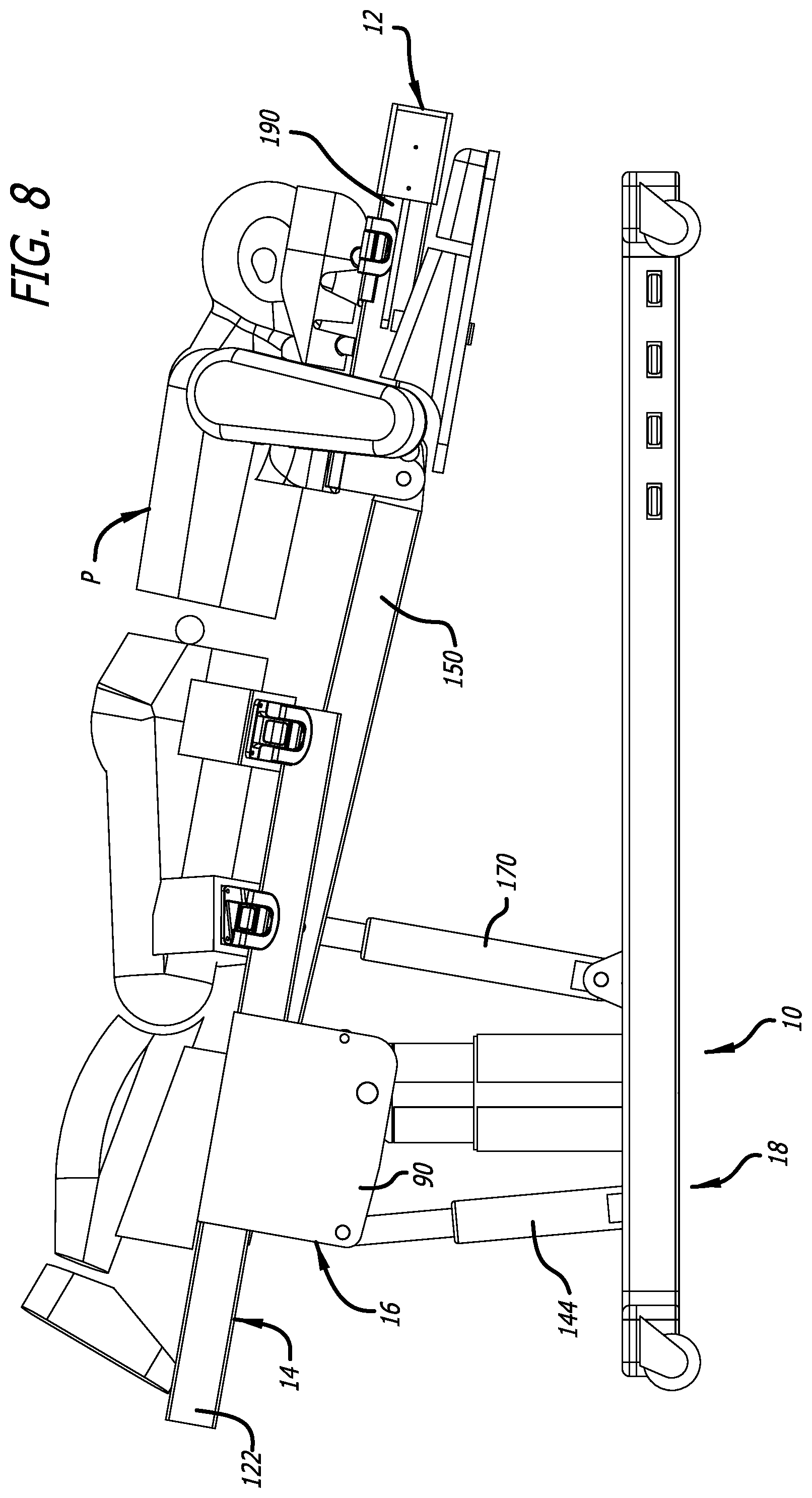 Patent US12396909 Figure 8 – Surgical platform system