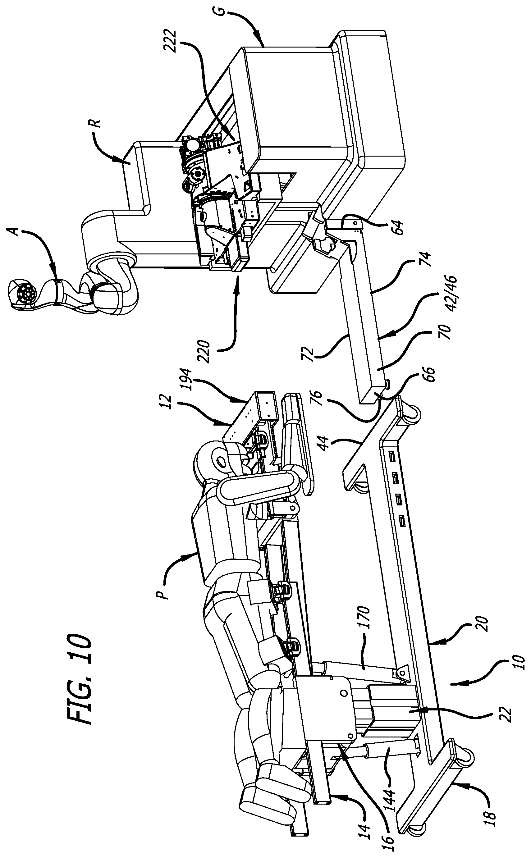 Patent US12396909 Figure 10 – Surgical platform system
