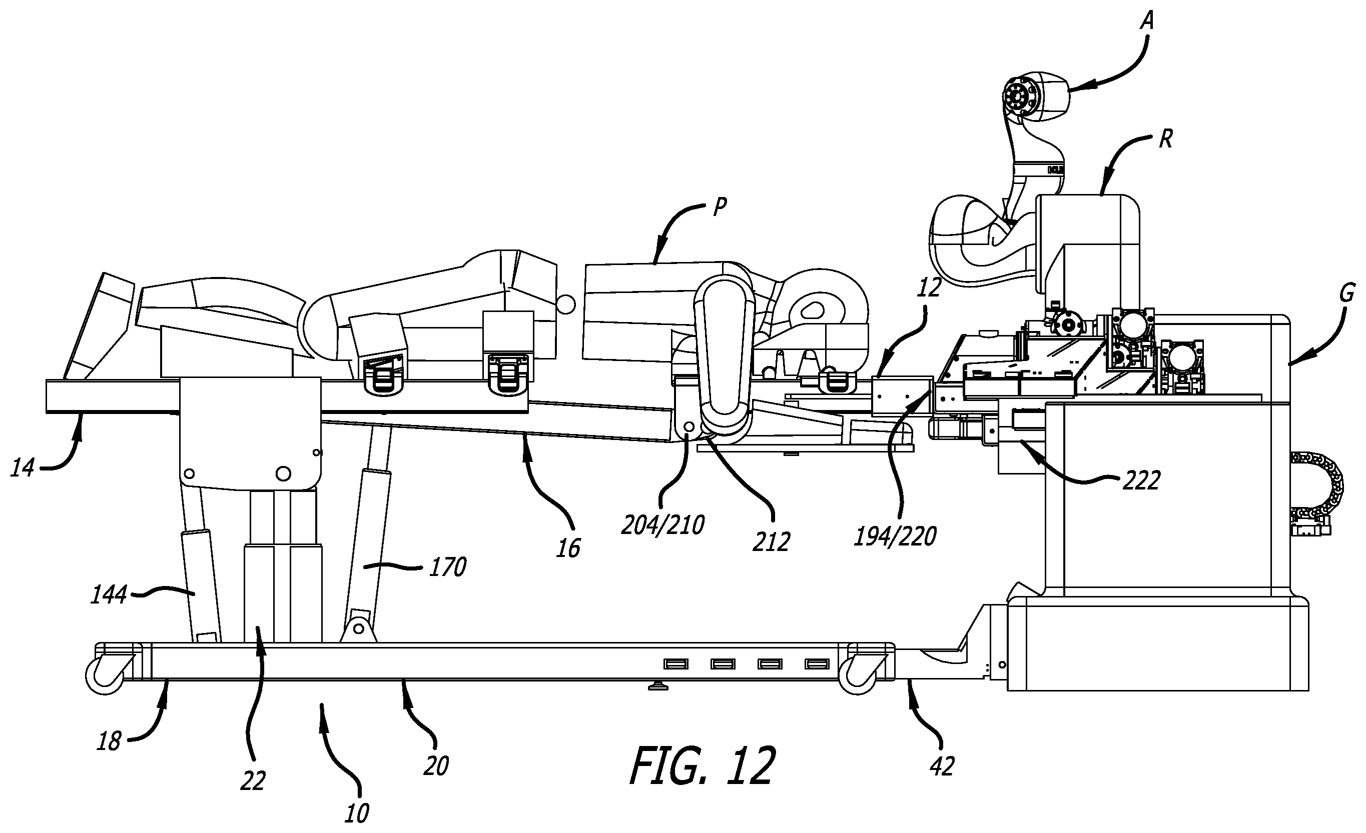 Patent US12396909 Figure 12 – Surgical platform system