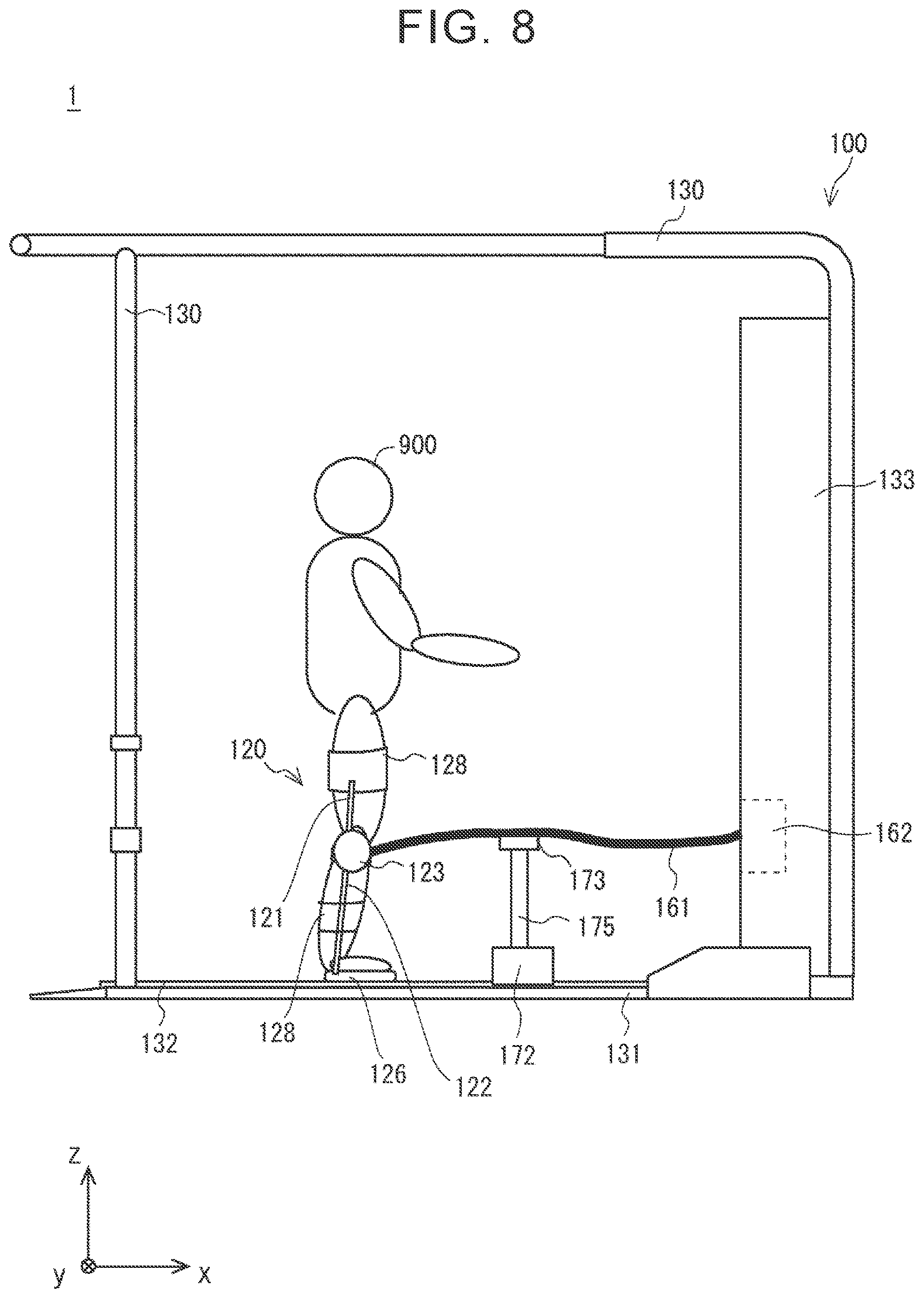 Patent US12396911 Figure 8 – Walking training system, operation method of the system, and non-transitory storage medium for the system
