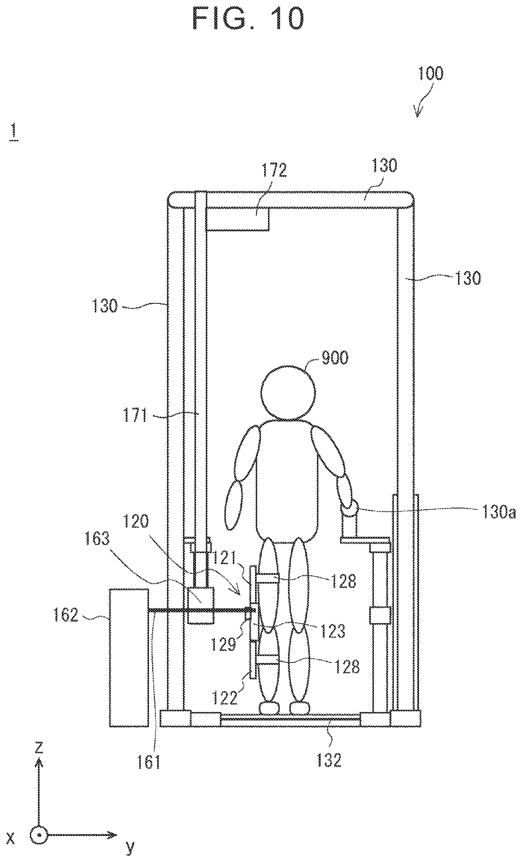 Patent US12396911 Figure 10 – Walking training system, operation method of the system, and non-transitory storage medium for the system