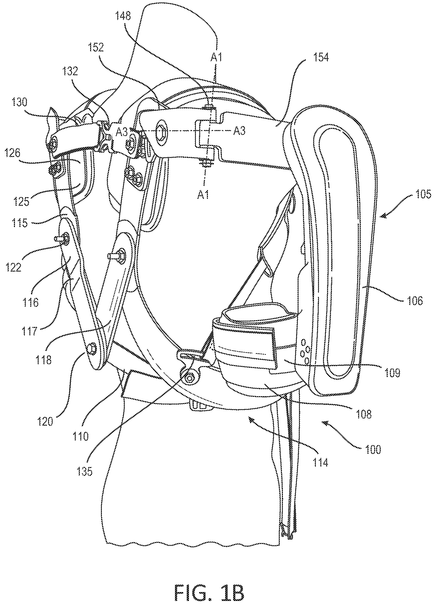 Patent US12396913 Figure 2 – Interface for an exoskeleton