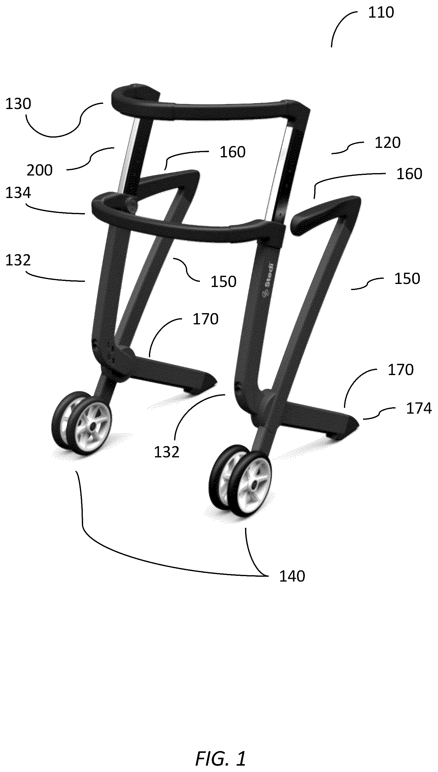 Patent US12396914 Figure 1 – Personal mobility system