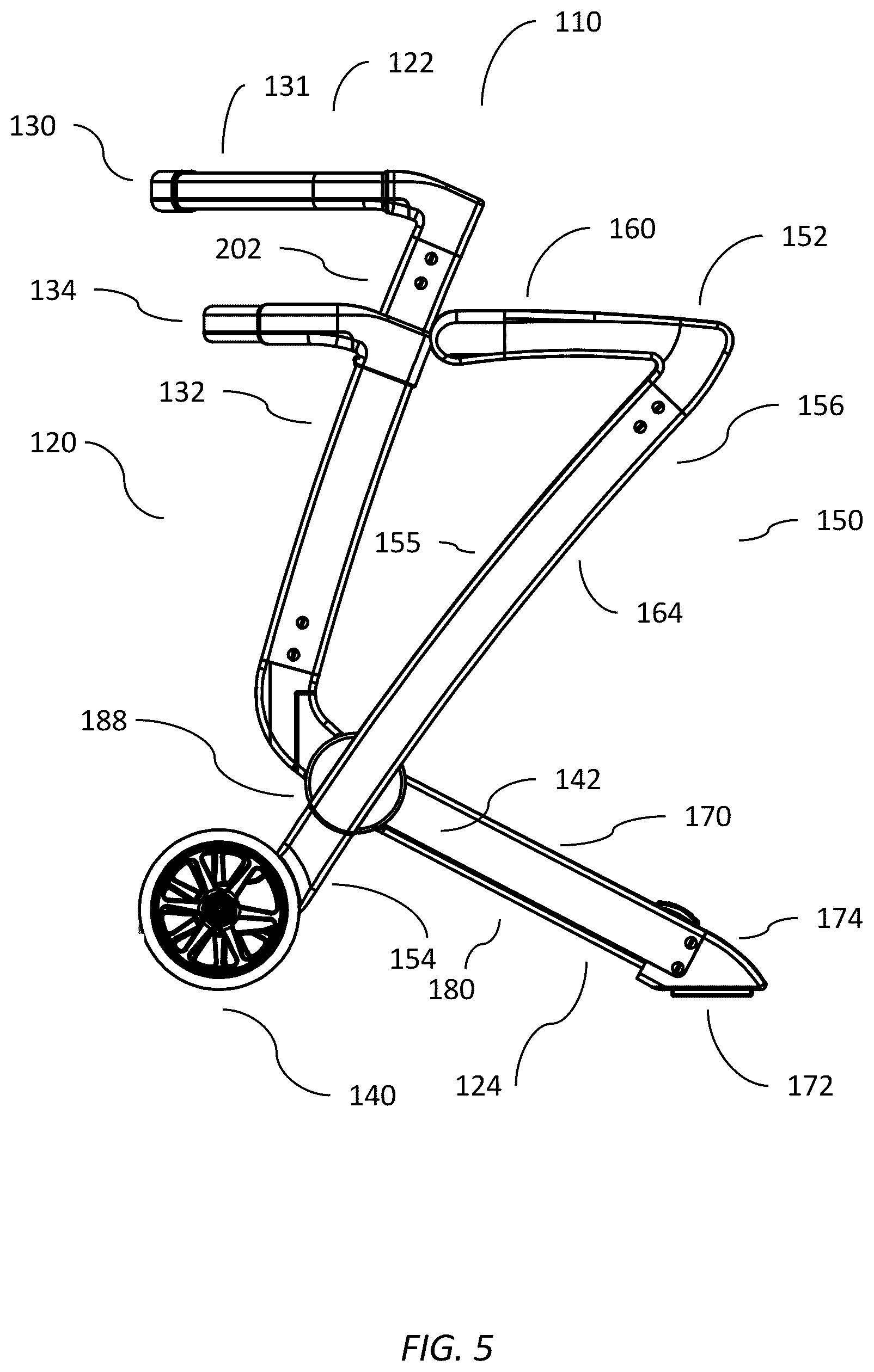 Patent US12396914 Figure 5 – Personal mobility system