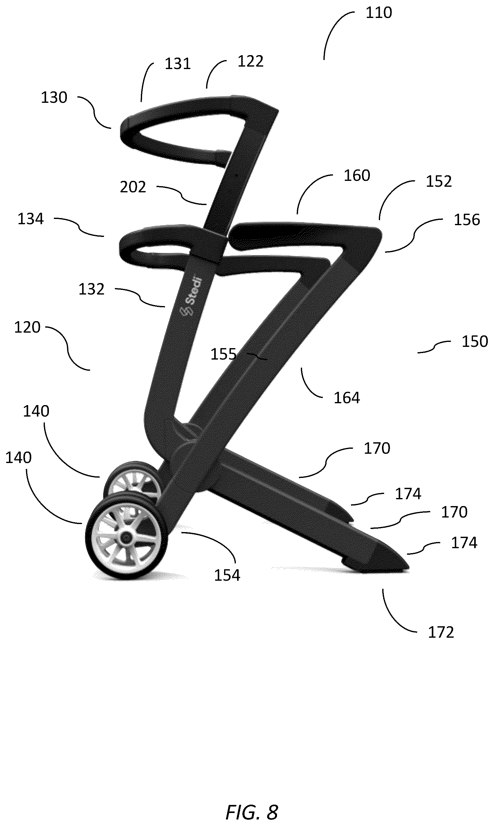 Patent US12396914 Figure 8 – Personal mobility system