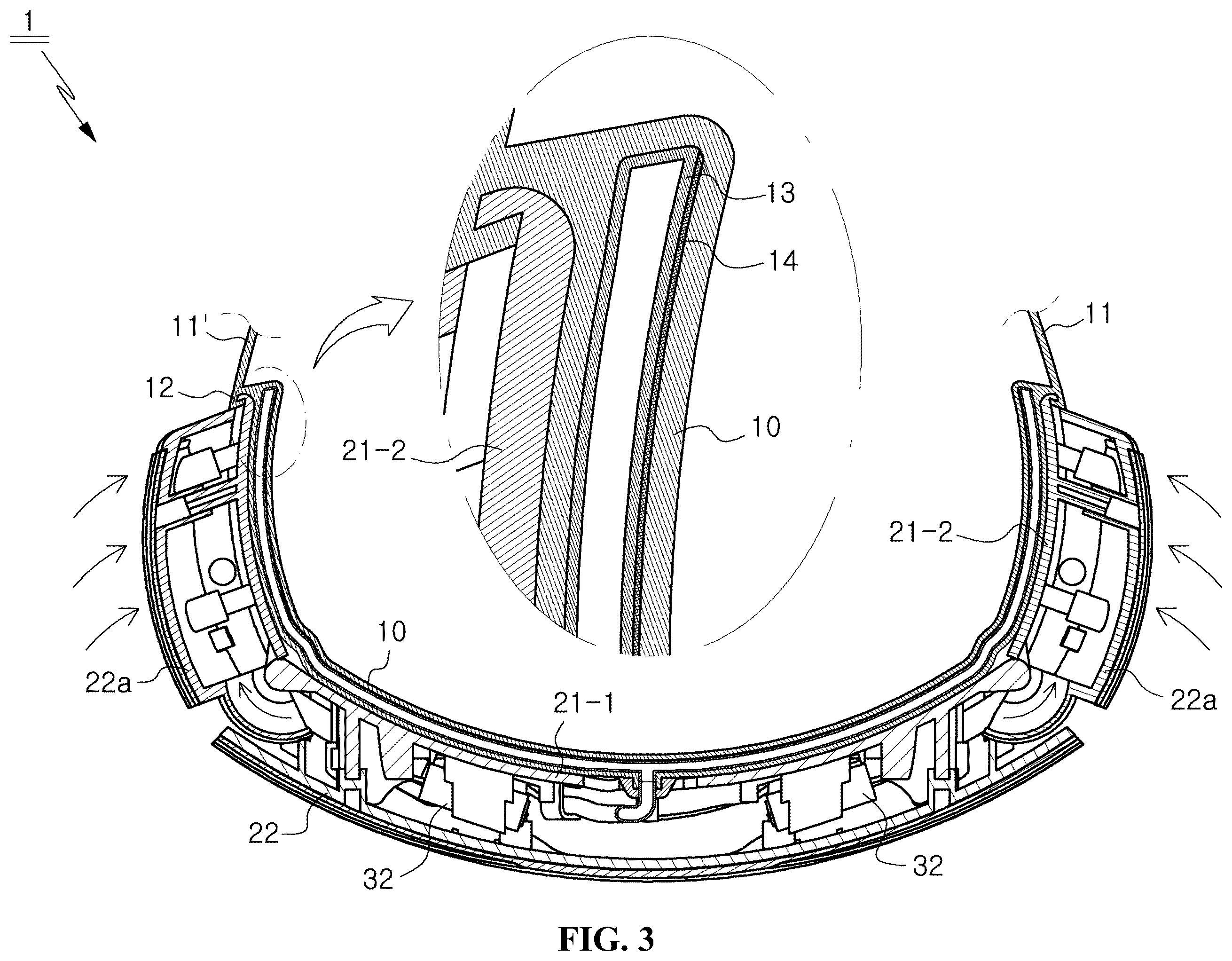 Patent US12396915 Figure 3 – Complex massage machine for eyes and nose