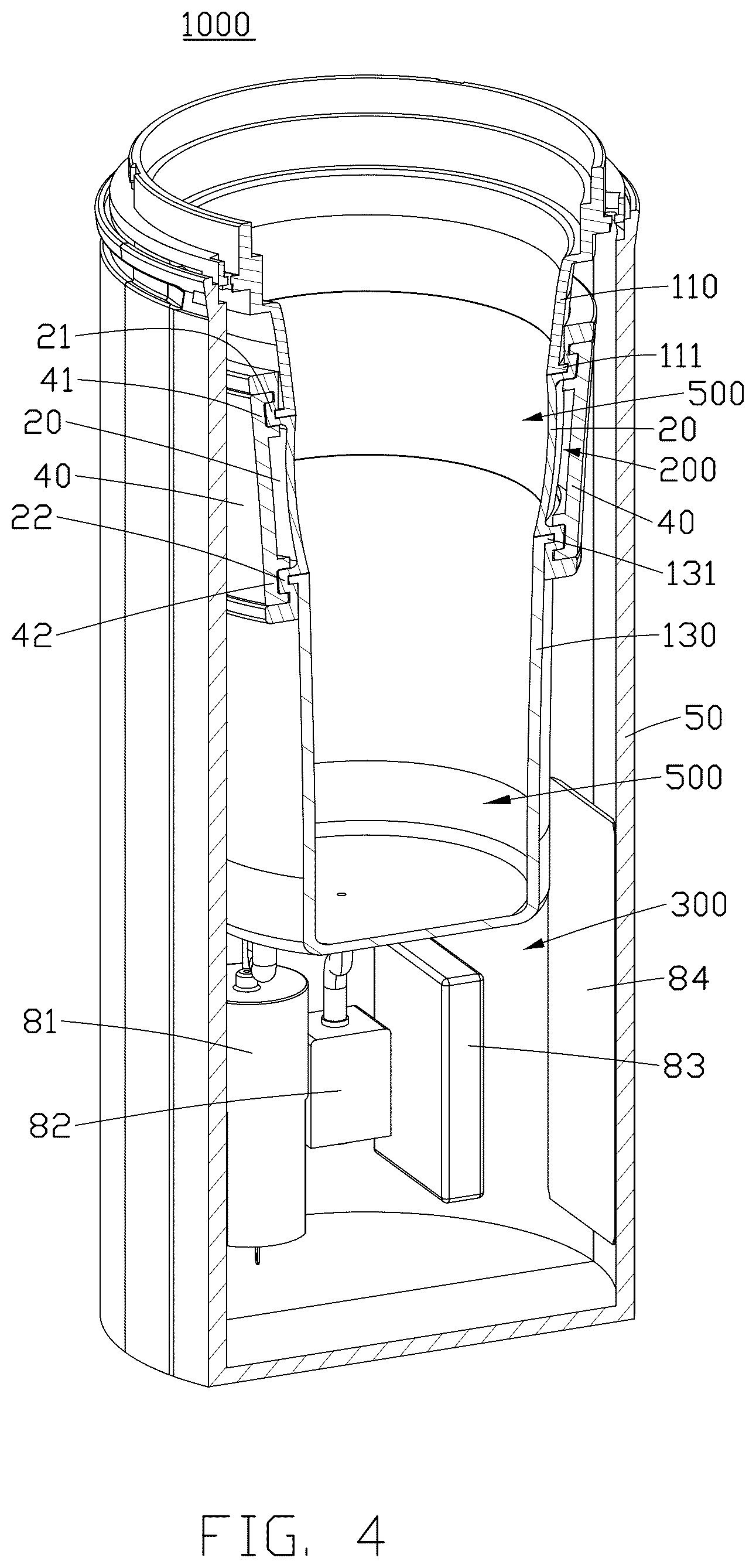 Patent US12396918 Figure 4 – Negative pressure masturbator cup