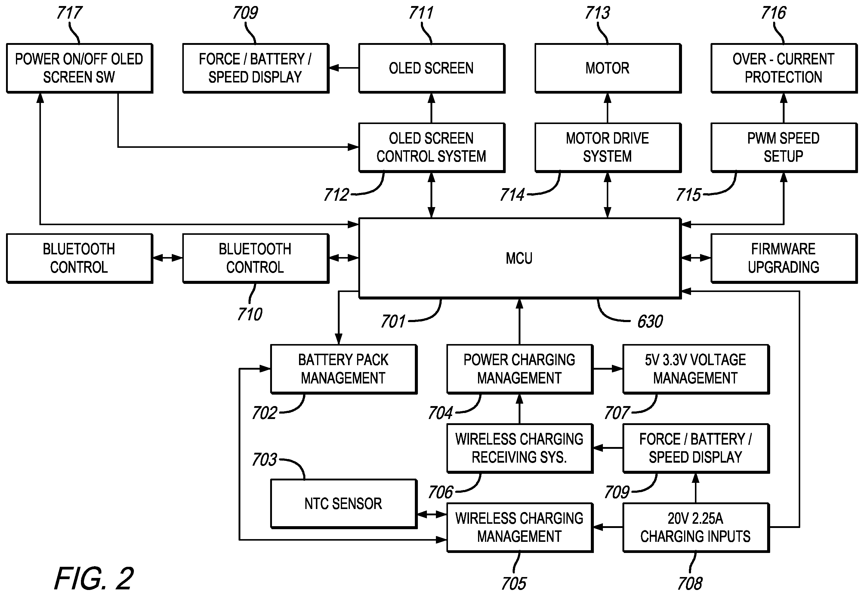 Patent US12396919 Figure 2 – Percussive therapy device with electrically connected attachment