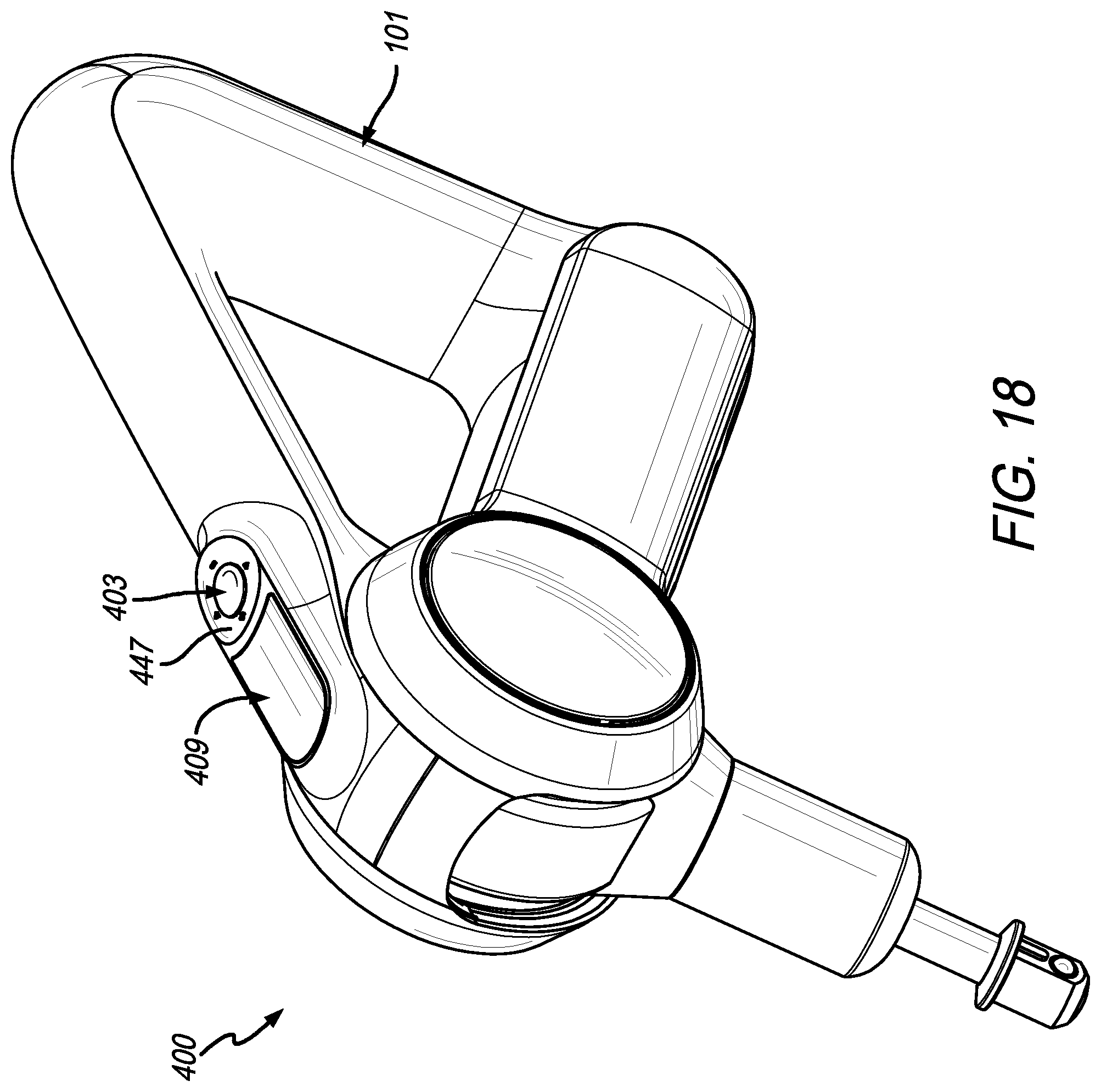 Patent US12396919 Figure 15 – Percussive therapy device with electrically connected attachment