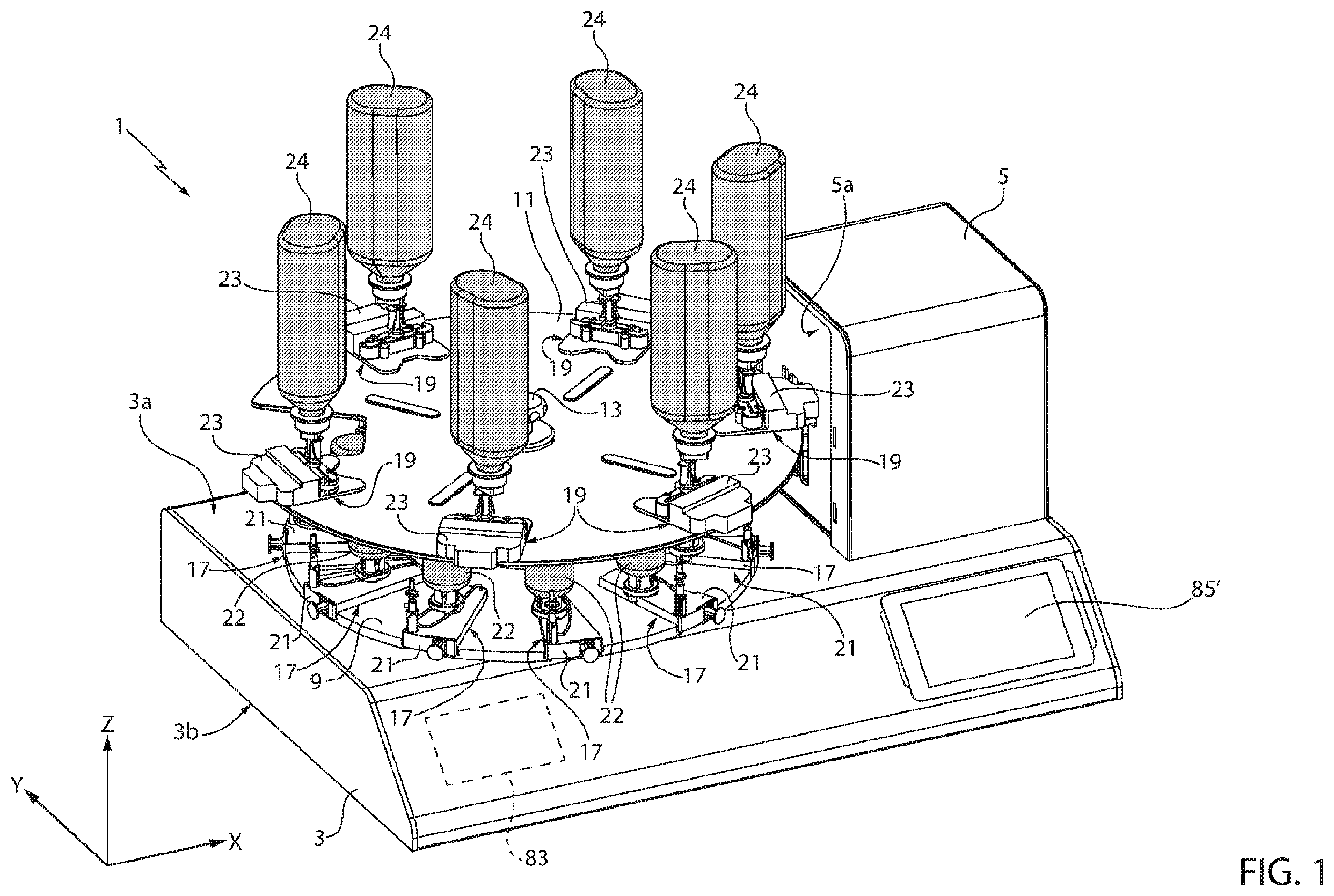 Patent US12396926 Figure 1 – Fluidic group and related apparatus for drug preparation
