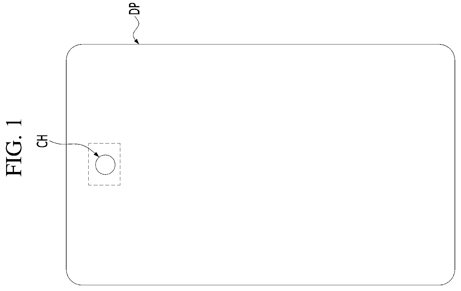 Patent US12401001 Figure 1 – Display apparatus having a substrate hole